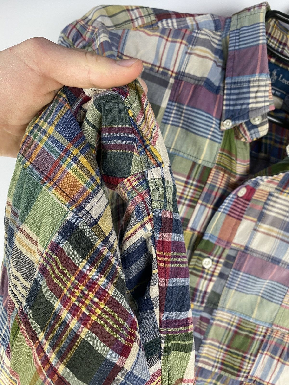 Ralph Lauren RRL Ralph Lauren Patchwork Distressed Nova Check Shirt Size US L / EU 52-54 / 3 - 17 Thumbnail