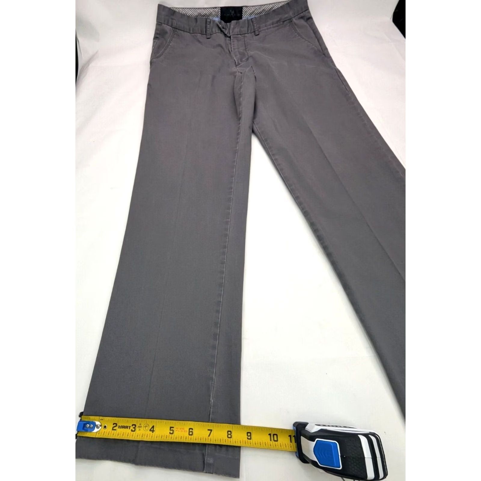 Vintage Marc Ecko Cut & Sew Chino Pants Men 34x31 Gray Straight Leg Casual Flat Front Size US 34 / EU 50 - 2 Thumbnail