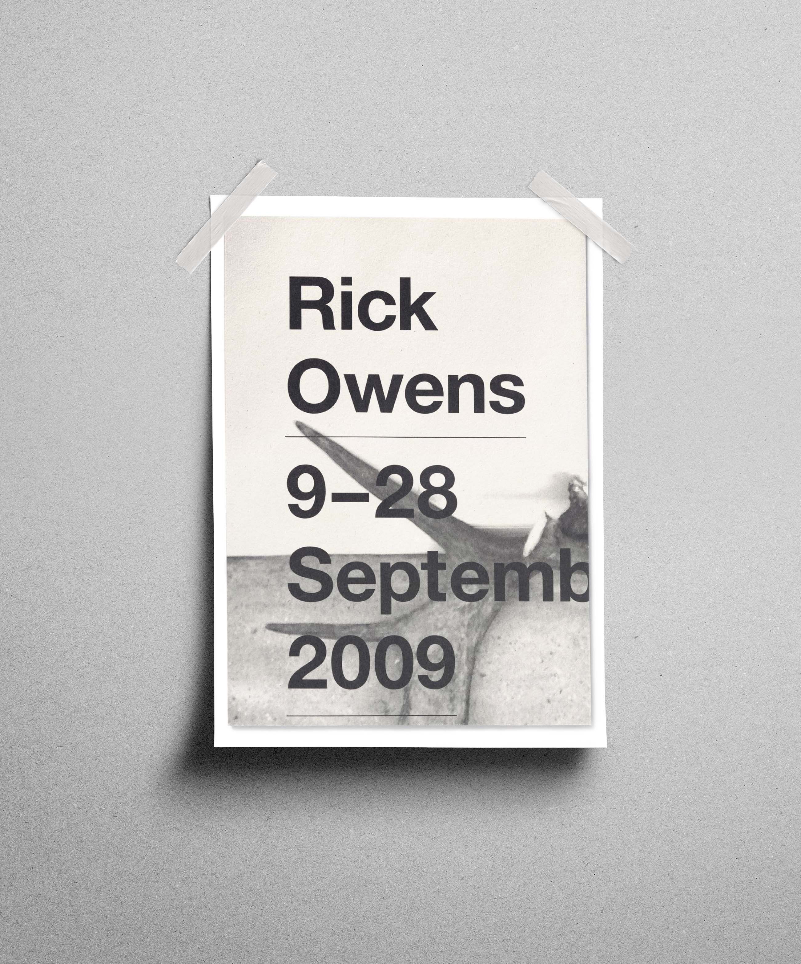 Rick Owens Rick Owens Poster Gift Vintage Archive Book Magazine Size ONE SIZE - 1 Thumbnail