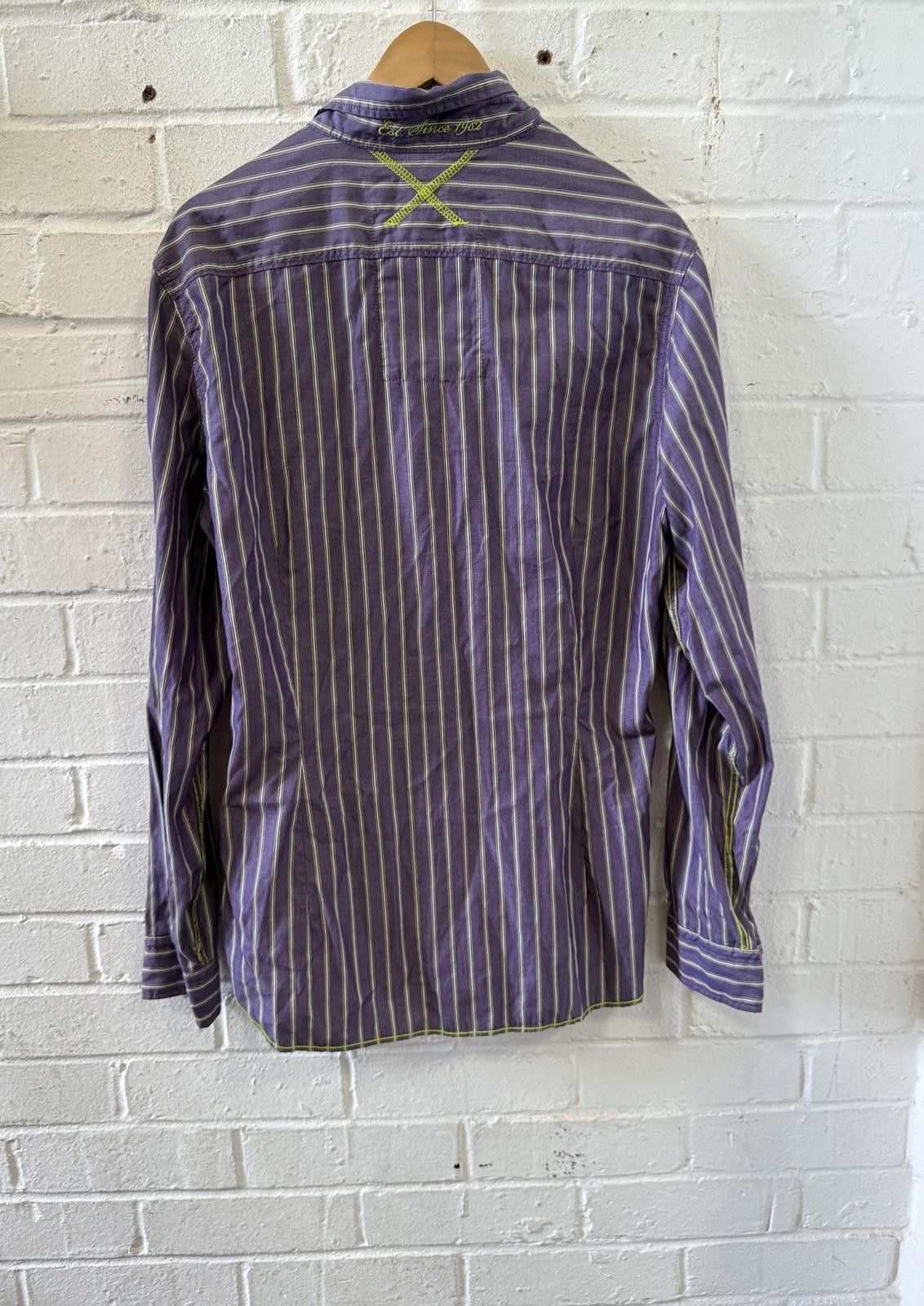 Designer Stylish Striped Casual Shirt - Purple Stripes Size US M / EU 48-50 / 2 - 3 Thumbnail