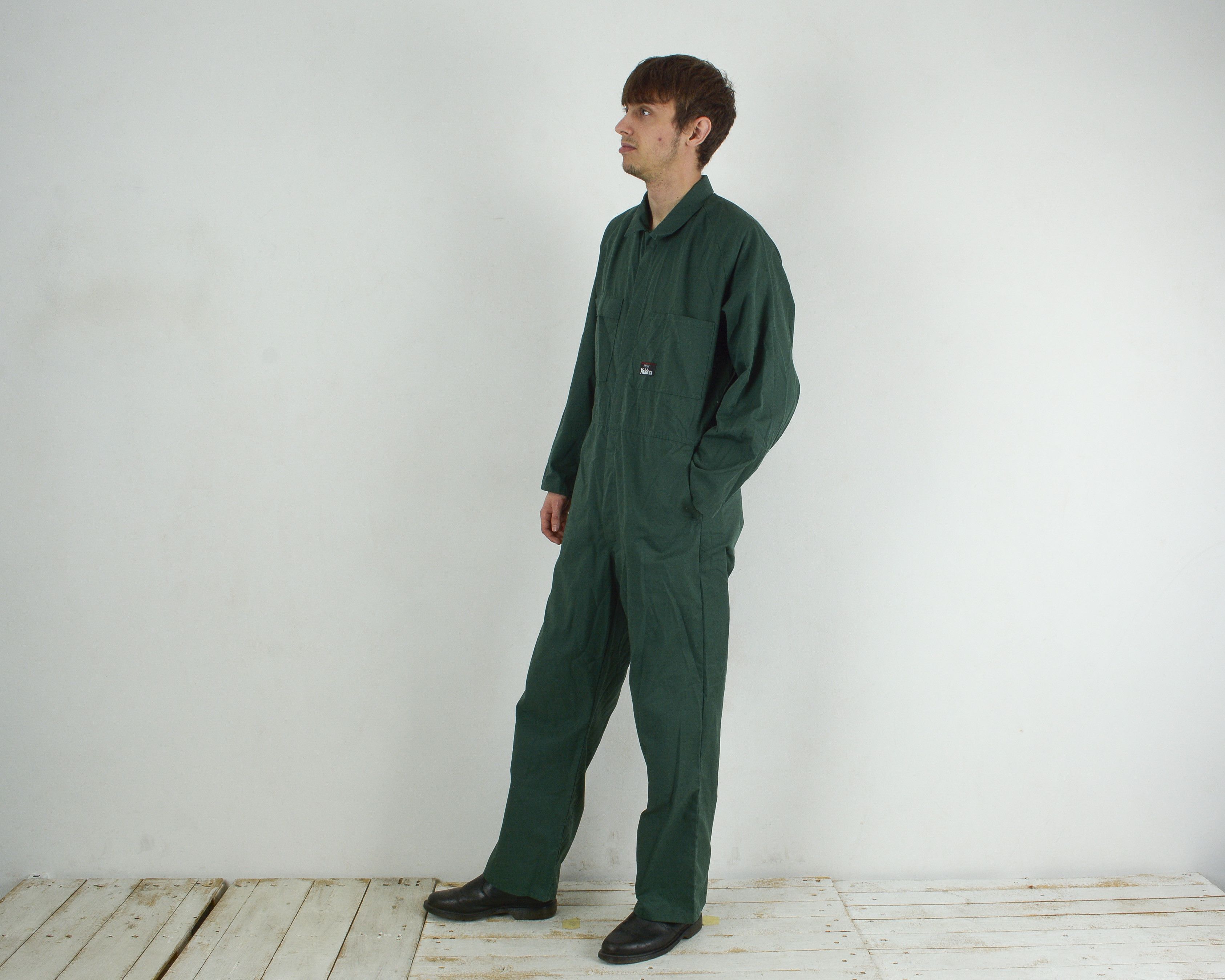 Le Laboureur Hard Yakka M Work Boilersuit Coveralls Snap Up Overalls Size US 34 / EU 50 - 3 Thumbnail