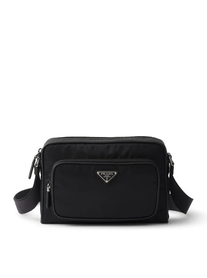 Prada PRADA Black Re-Nylon Saffiano Leather Small Shoulder Bag Size ONE SIZE - 1 Thumbnail