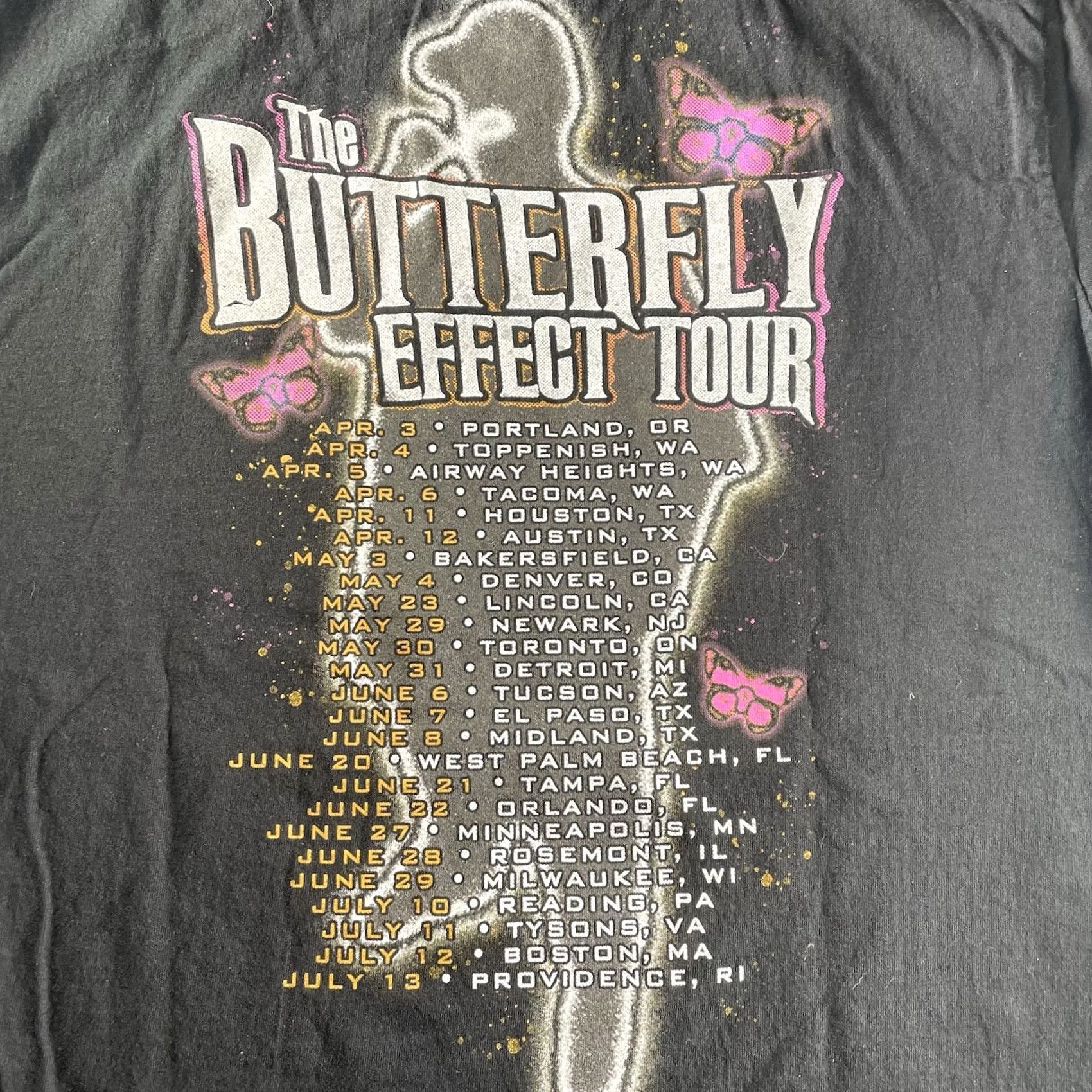 Vintage Rene Vaca Shirt Mens Large Comedian Vaca Studios T-Shirt Butterfly Black 2019 The Butterfly Effect Tour Mens Size US L / EU 52-54 / 3 - 6 Thumbnail