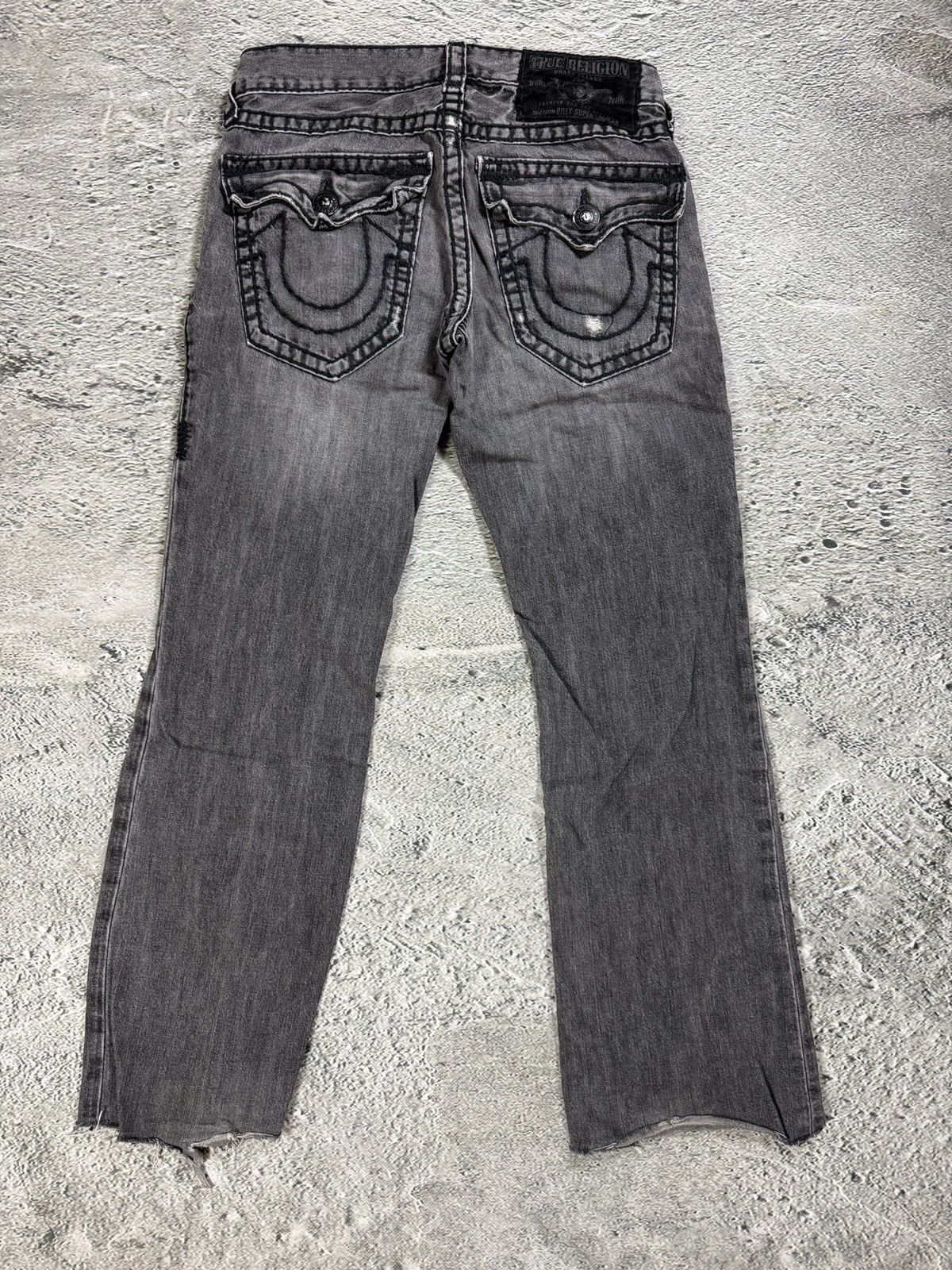 True Religion True Religion jeans grey black thick stitching Billy bootcut Size US 29 - 1 Thumbnail