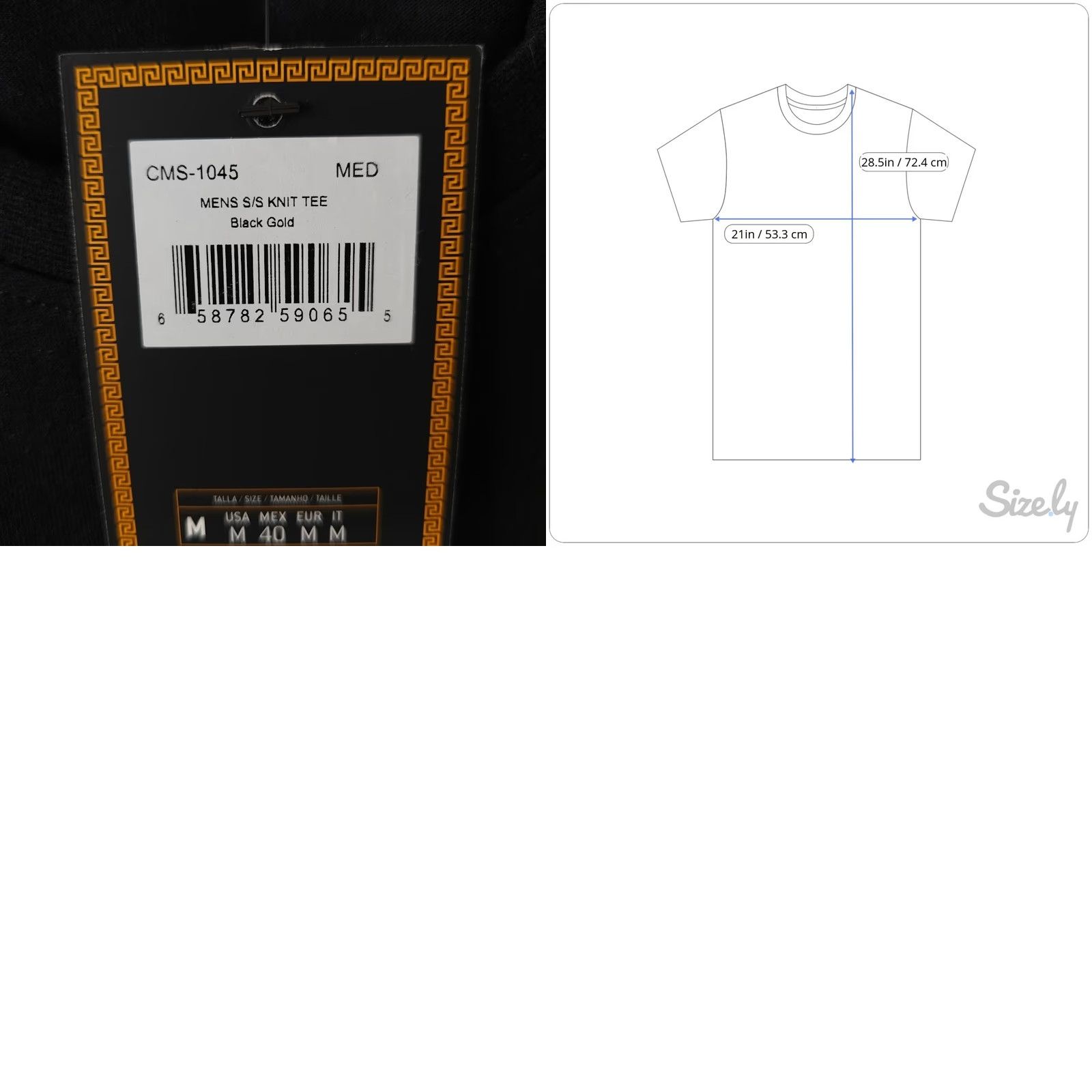 Vintage Casa Moda T Shirt Mens Size Medium Black Gold Greek Key Meander NEW Shirt Mens M Black Gold Meander Luxury 2020s Size US M / EU 48-50 / 2 - 8 Thumbnail