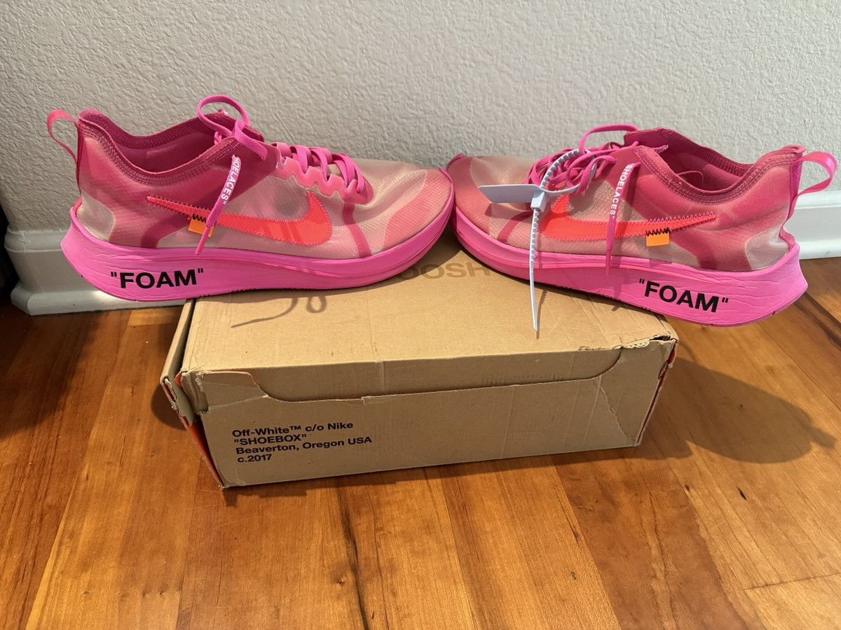 Nike × Off-White Men’s Nike Zoom Fly Tulip Pink Sz 13 Off-White Size US 13 / EU 46 - 1 Thumbnail