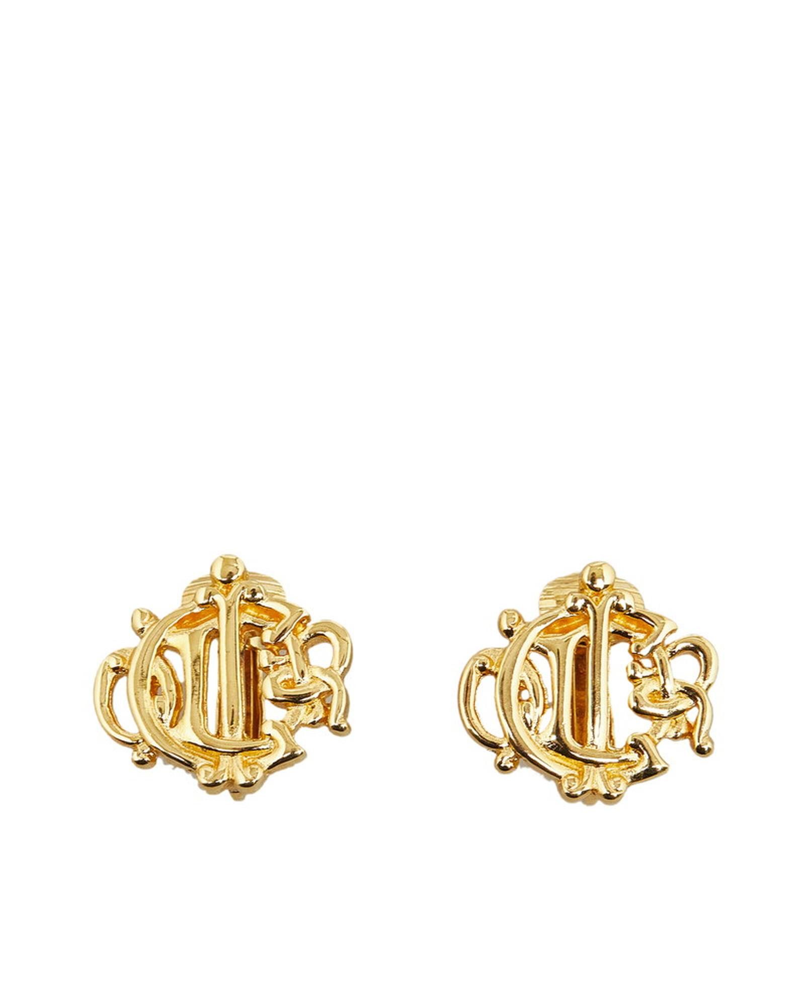 image of Dior Gold Logo Clip-On Earrings, Women's