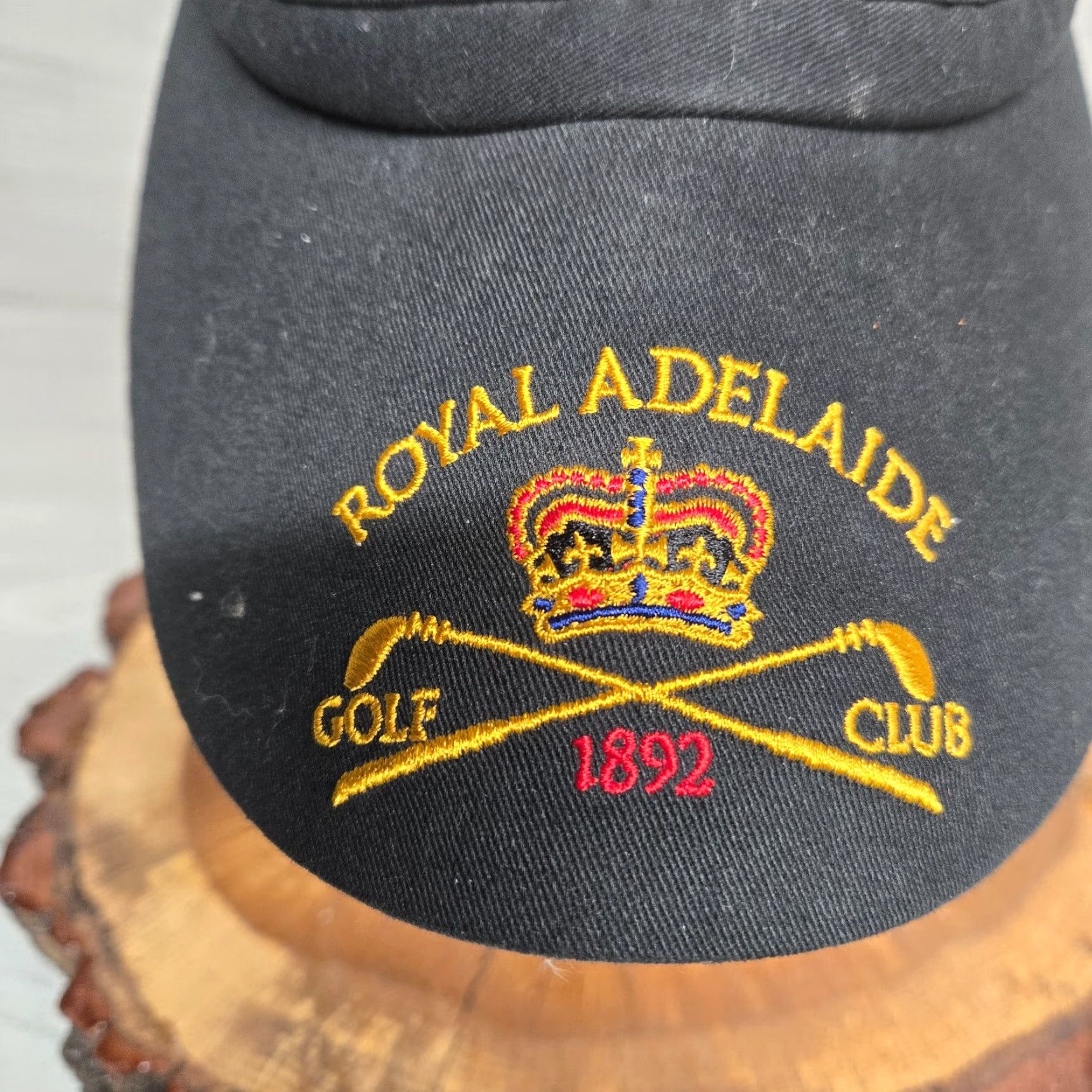 Vintage VINTAGE Royal Adelaide Golf Club Visor Hat Adjustable Black Mens Size ONE SIZE - 2 Thumbnail