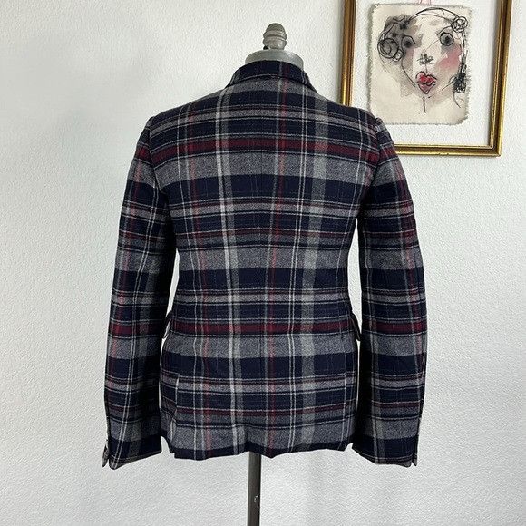 Moncler Gamme Bleu Moncler Gamme Blue x Thom Browne Plaid Quilted Down Blazer Size US S / EU 44-46 / 1 - 9 Thumbnail