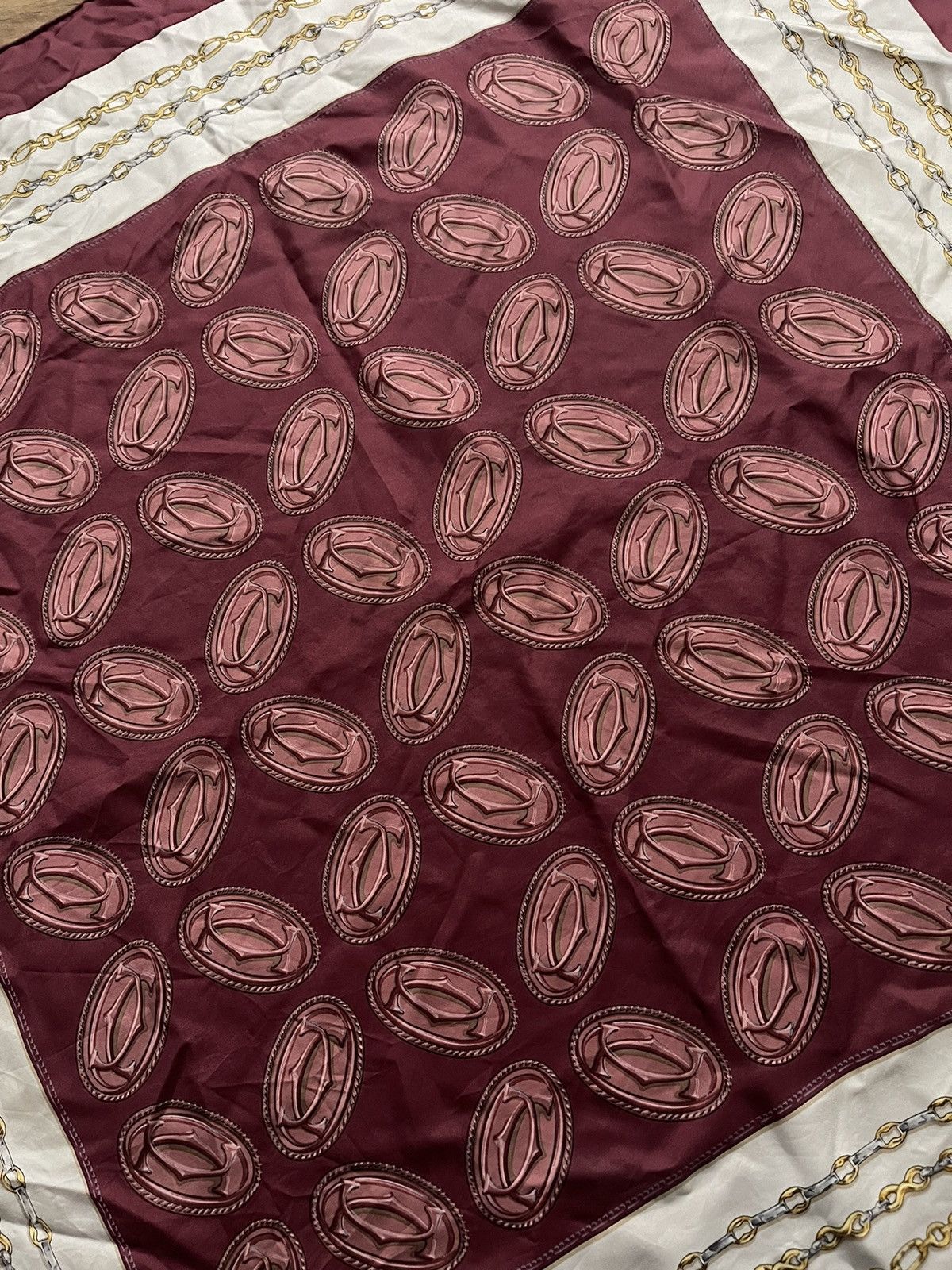 Cartier Must de Cartier Vintage Silk Scarf 90s Italy Size ONE SIZE - 7 Thumbnail