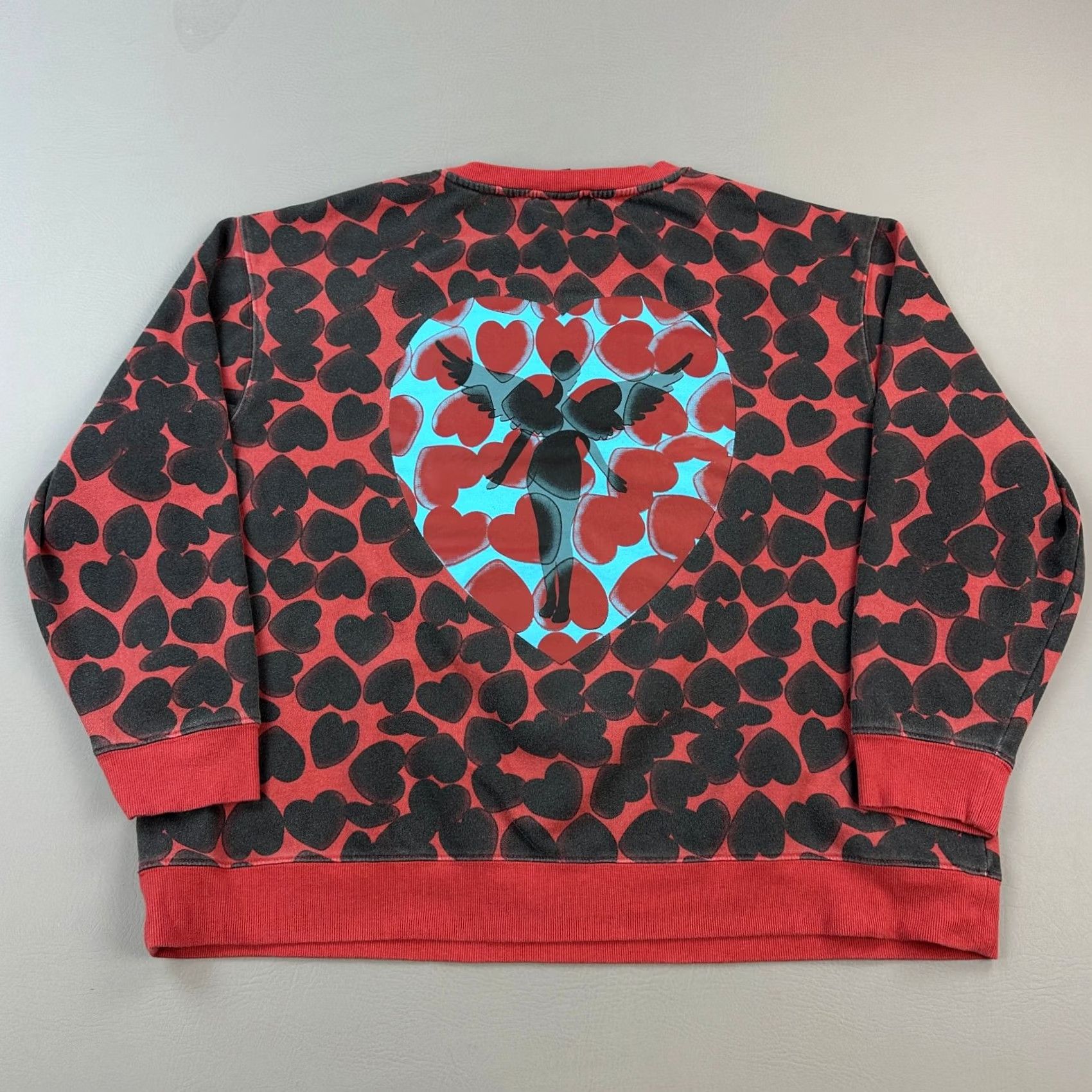 Gloverall Nirvana Sweatshirt Women's XL Heart Shaped Box Oversized All Over Print Pullover Size XL / US 12-14 / IT 48-50 - 7 Thumbnail