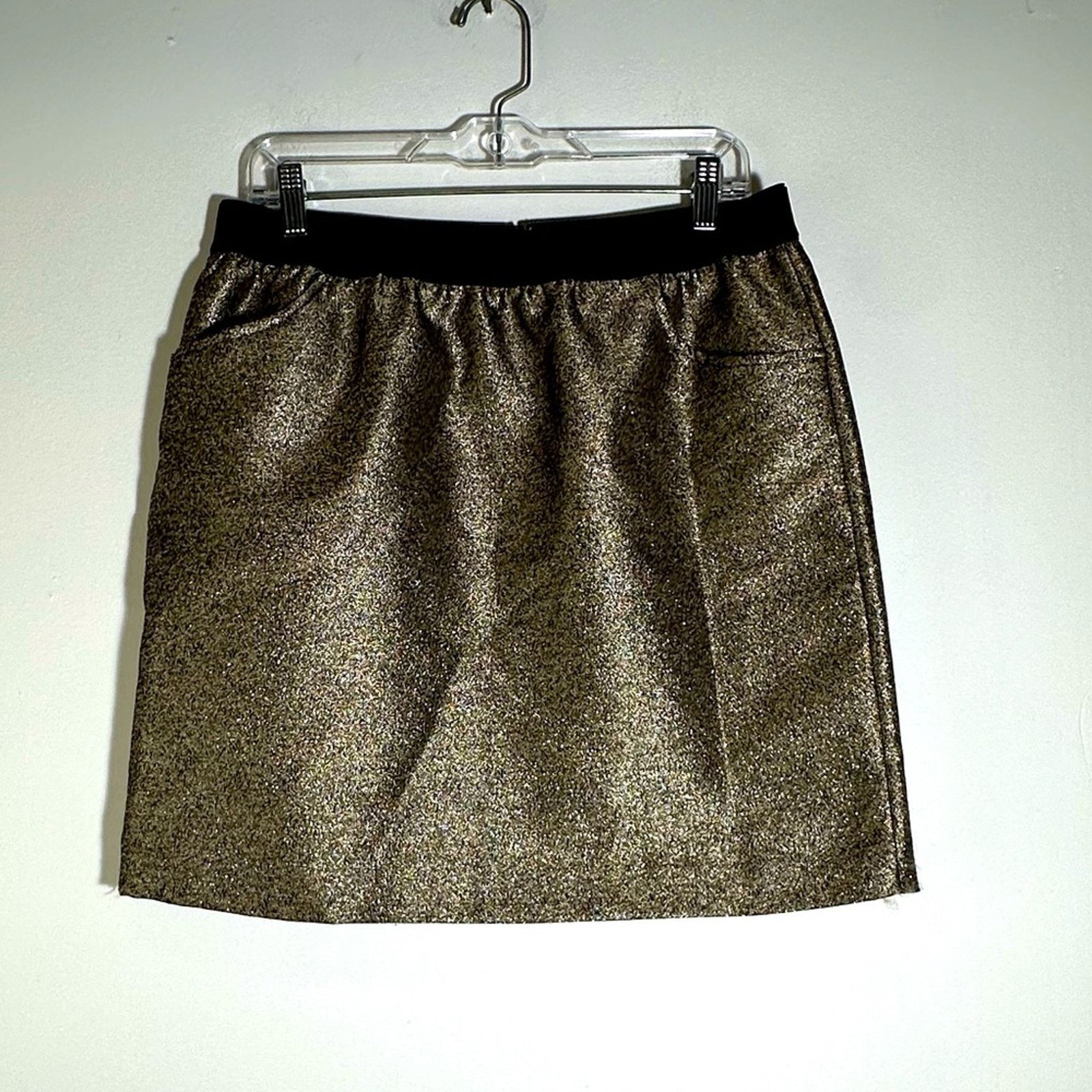 Cynthia Rowley Cynthia Rowley Metallic Gold Mini Skirt Size 36" / US 14 / IT 50 - 1 Thumbnail