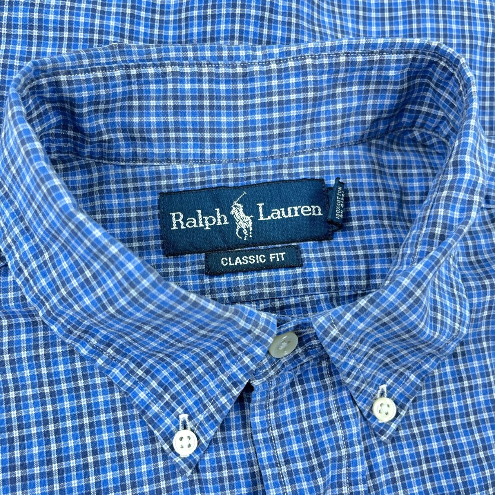 Ralph Lauren Ralph Lauren Shirt Men Large Blue Button-Up Classic Fit Plaid Camp A6 Size US L / EU 52-54 / 3 - 3 Thumbnail