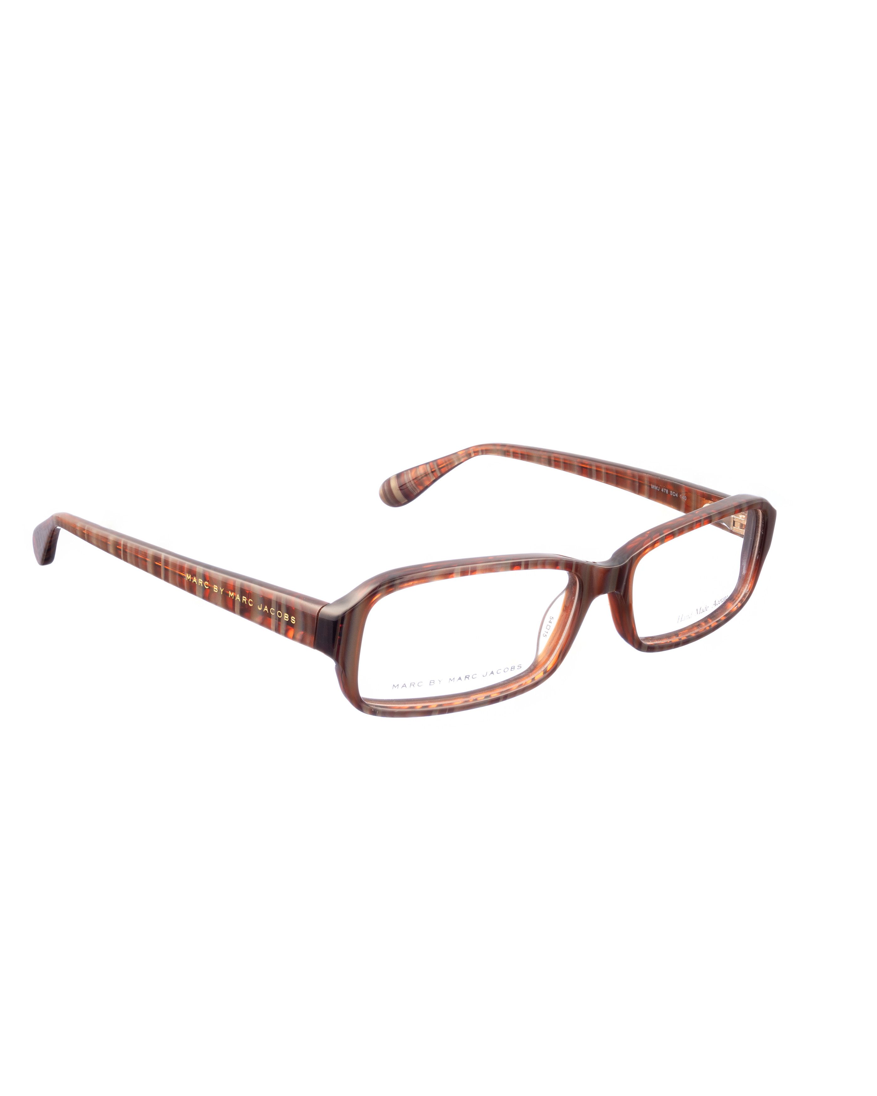Marc by Marc Jacobs Marc by Marc Jacobs 00s Checked Brown Rectangular Glasses Size ONE SIZE - 2 Thumbnail