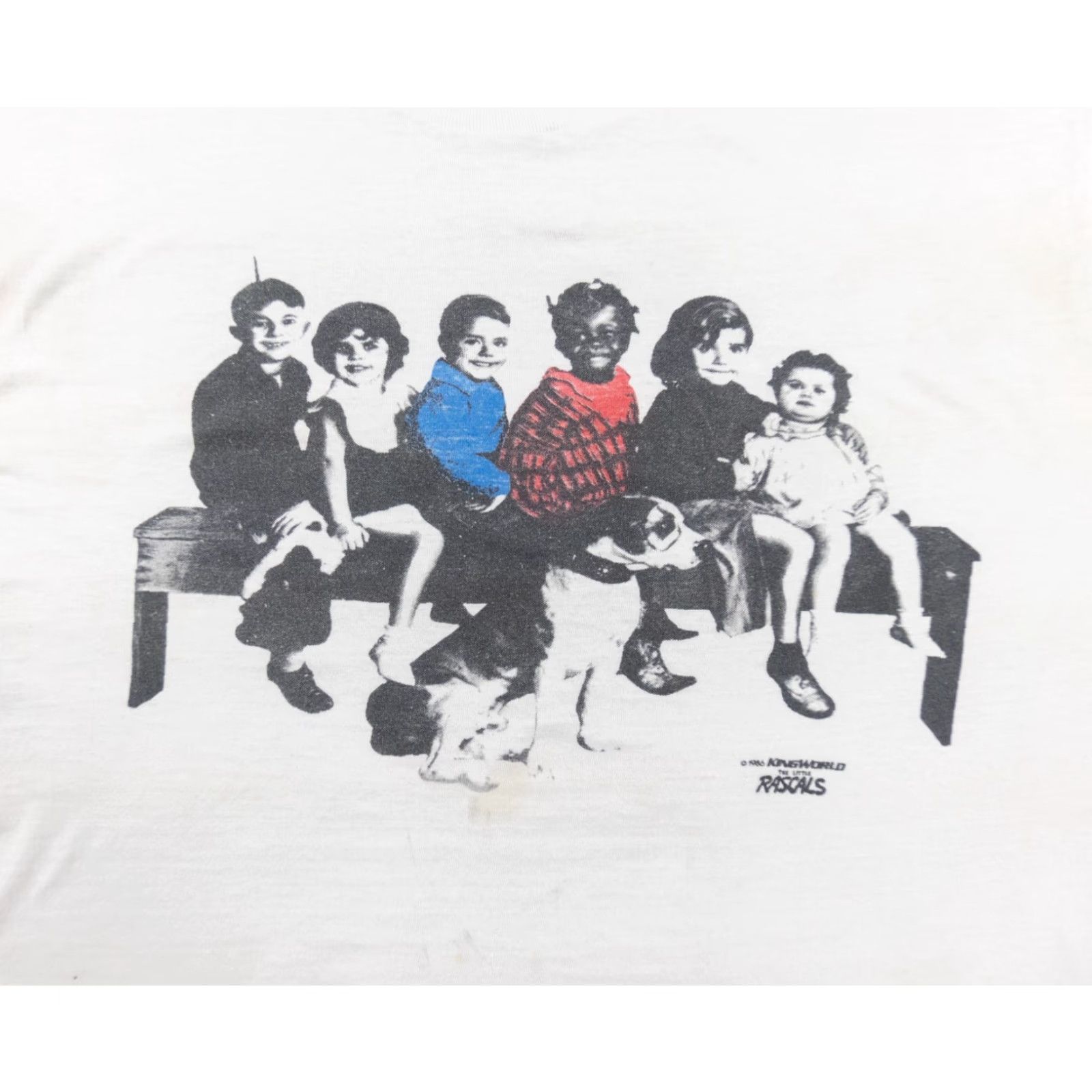 Vintage VINTAGE Little Rascals Shirt Mens XL White Movie Tee 80s Single Stitch 1986 Shirt Mens XL White Movie Tee 80s 1986 Size US XL / EU 56 / 4 - 2 Thumbnail