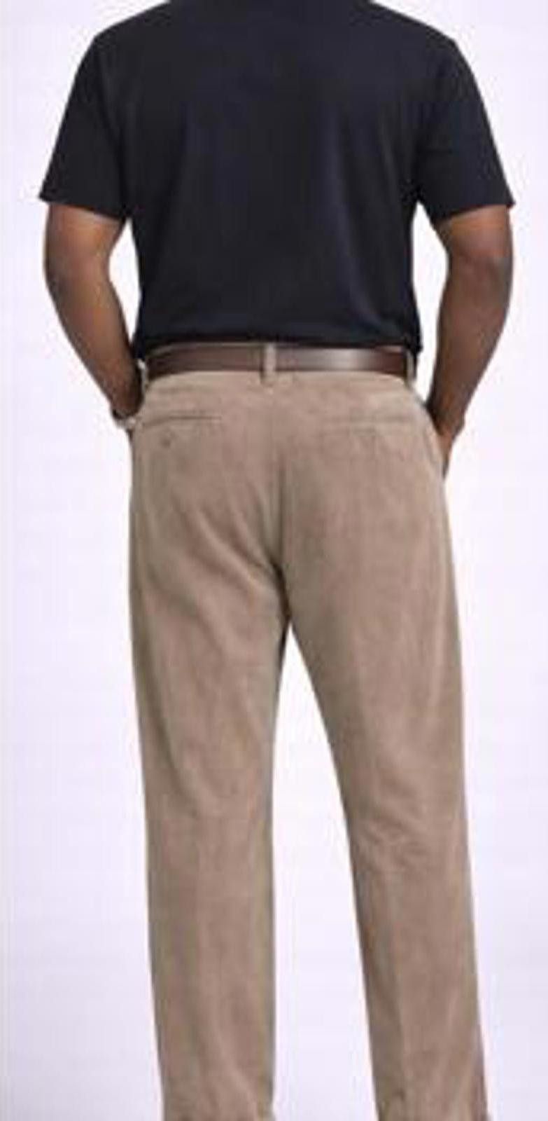 Alan Flusser Alan Flusser Mens Brown Corduroy Pants Pleated Relaxed W40 Size US 40 / EU 56 - 2 Thumbnail