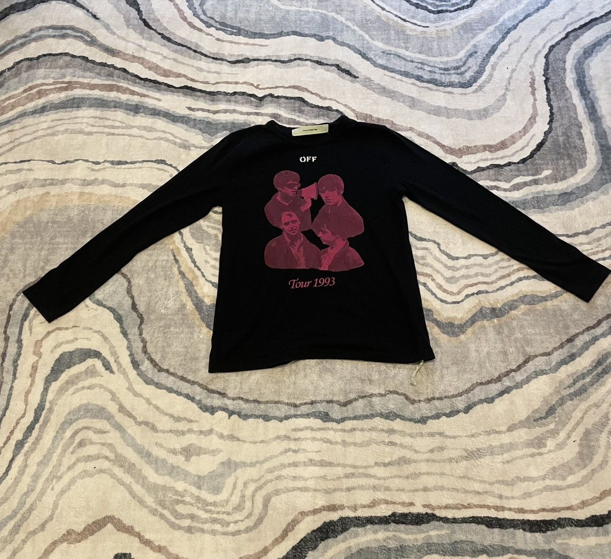 Off-White Off-White Black Tour 1993 (Long Sleeve) Size US M / EU 48-50 / 2 - 1 Thumbnail