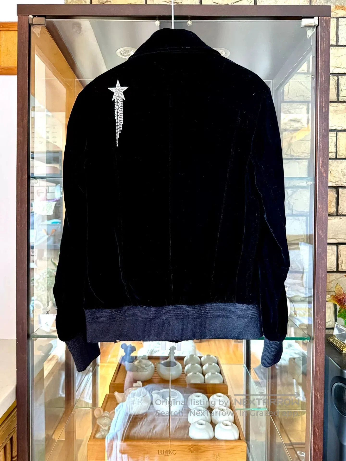Saint Laurent Paris black velvet star embellishment jacket. Size US M / EU 48-50 / 2 - 4 Thumbnail
