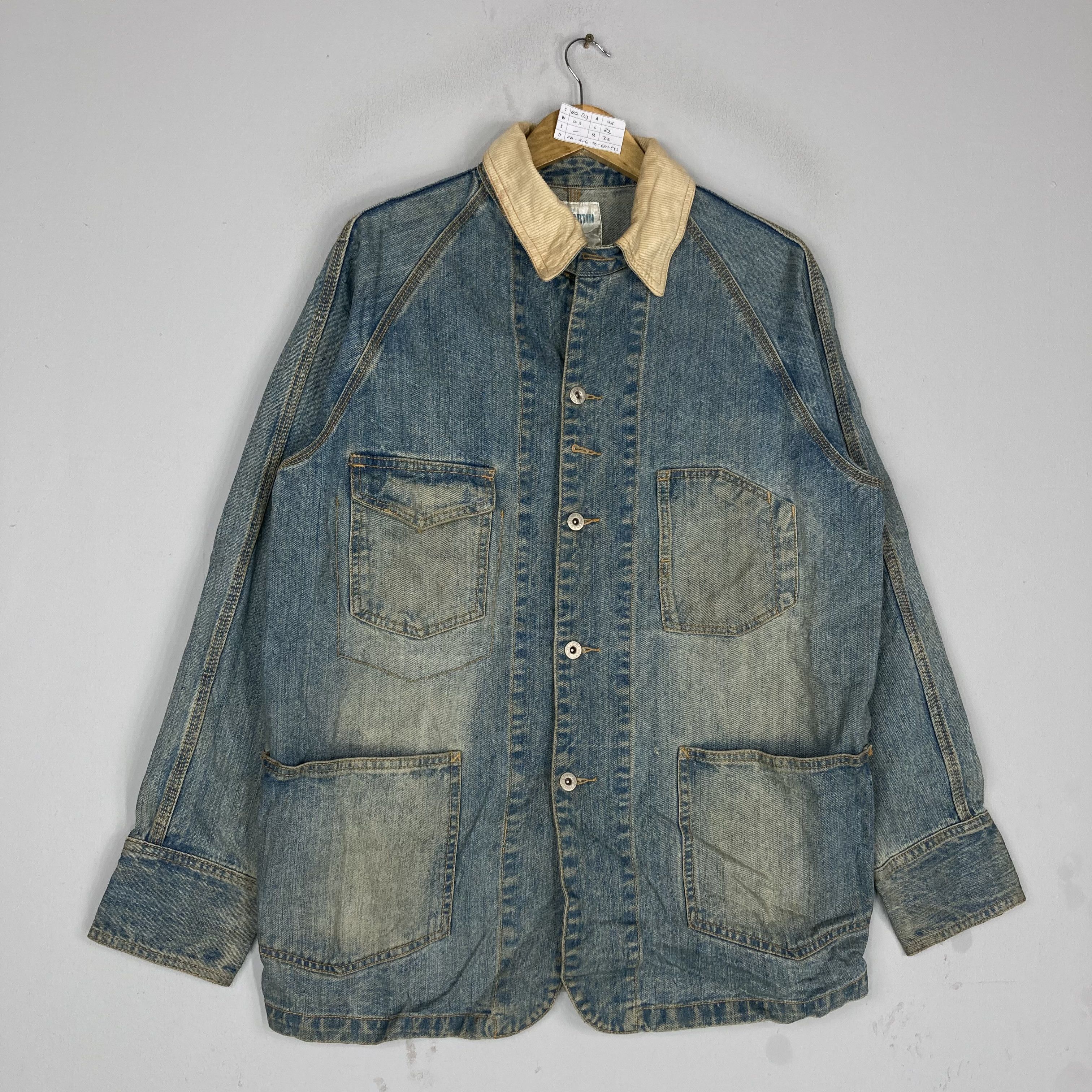 Vintage Vintage JOE MARTIN Denim Chore Jacket Four Pocket Size US L / EU 52-54 / 3 - 3 Thumbnail