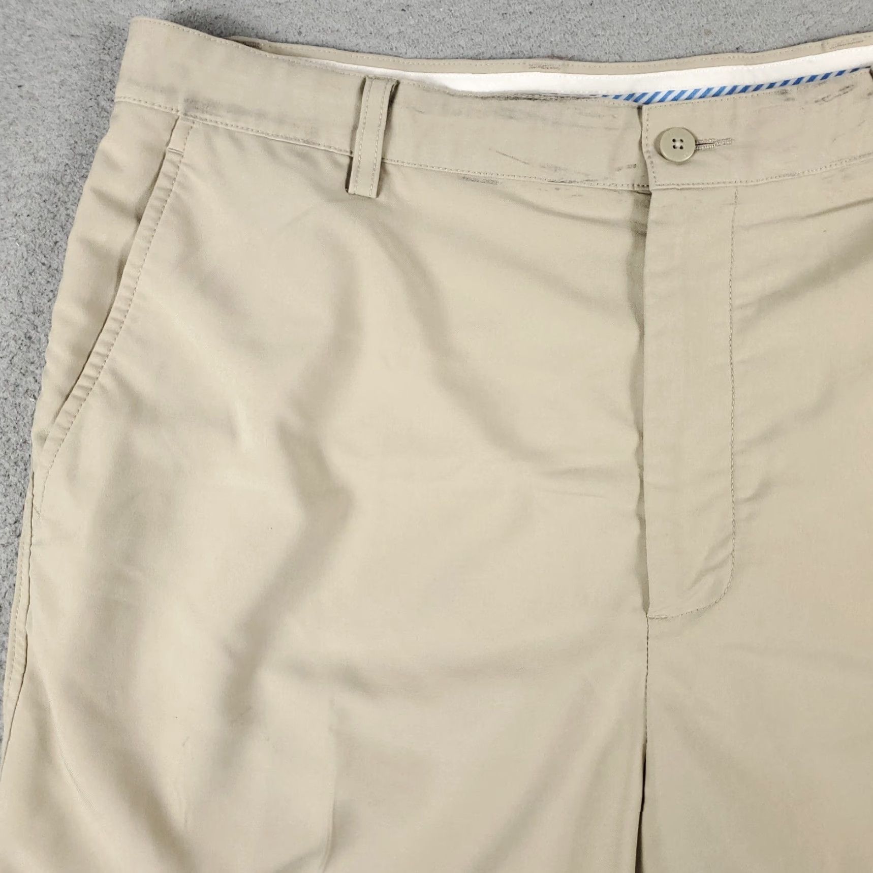 Footjoy FootJoy Shorts Mens 38 Beige Stretch Flat Front Chino Casual Workwear Golf Pants Size US 38 / EU 54 - 2 Thumbnail