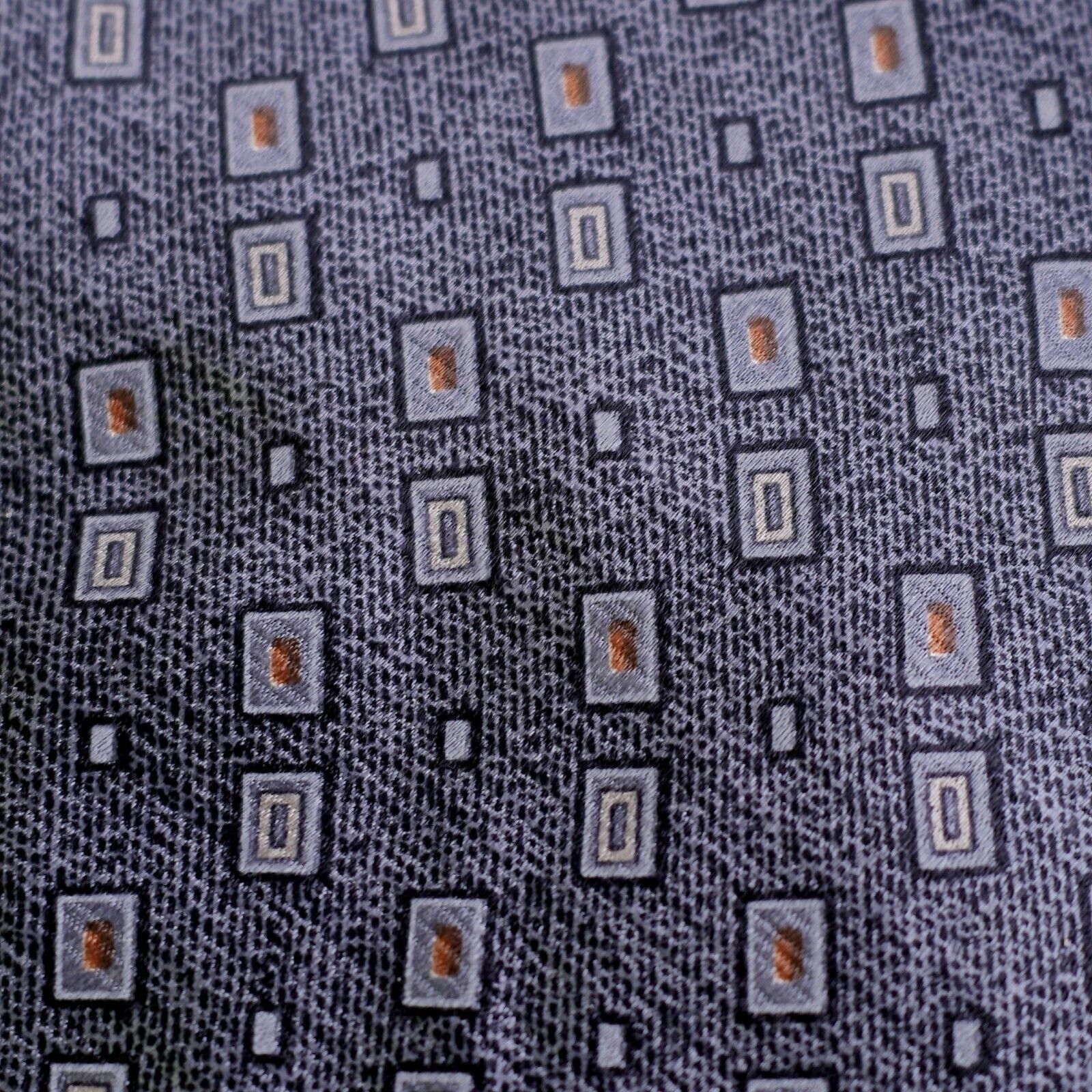 Other Repp Ltd Gray Metallic Geometric Print Wide Silk Tie Size ONE SIZE - 2 Thumbnail