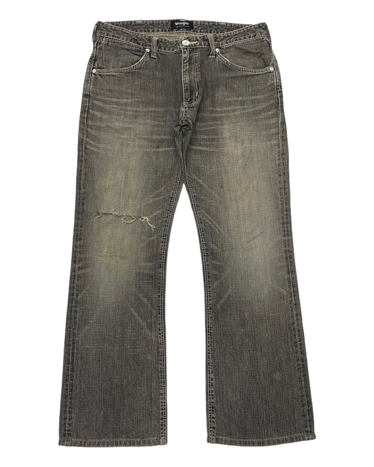 Japanese Brand × True Religion × Wrangler VINTAGE WRANGLER FLARE DISTRESS DENIM TRUE RELIGION STYLE Size US 33 - 1 Thumbnail
