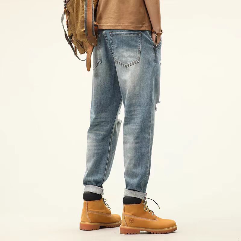 Japanese Brand × Jean Vintage high street washed and faded casual ripped jeans Size US 34 / EU 50 - 3 Thumbnail