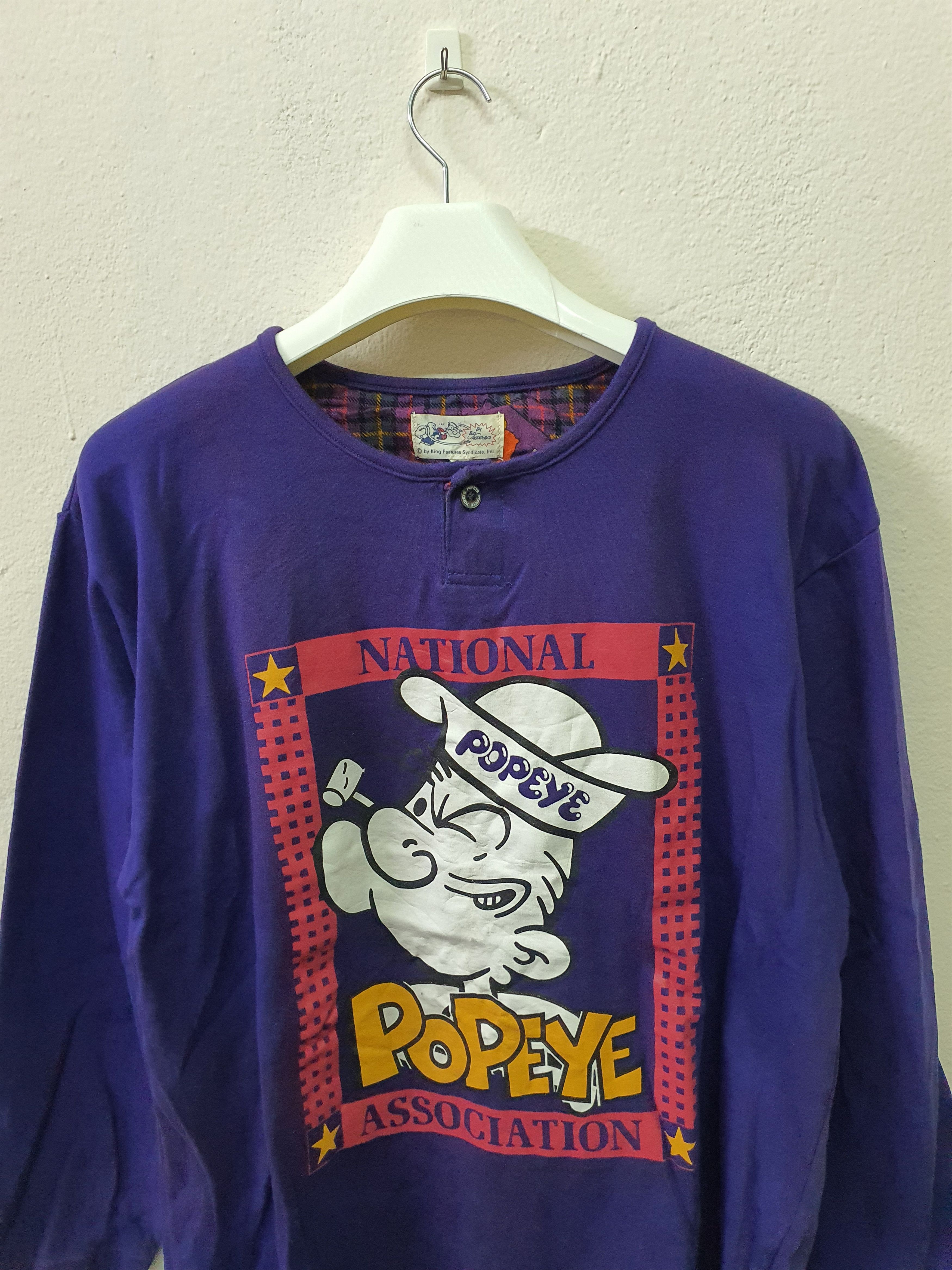 Anime vintage 90s Popeye long-sleeve shirt Size US L / EU 52-54 / 3 - 3 Thumbnail