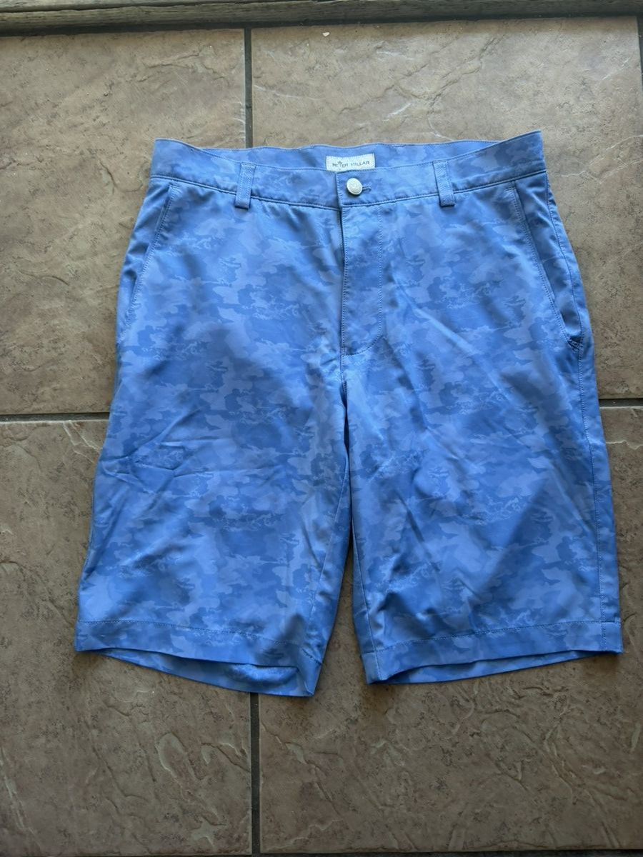 Peter Millar Peter Millar Blue Camo Shorts Size US 30 / EU 46 - 1 Thumbnail