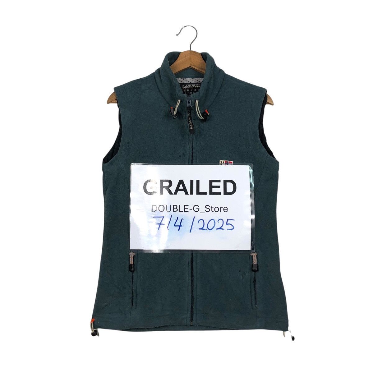 Japanese Brand 📌Vintage Fleece Sherpa Vest Jacket Napapijri Size US S / EU 44-46 / 1 - 1 Thumbnail