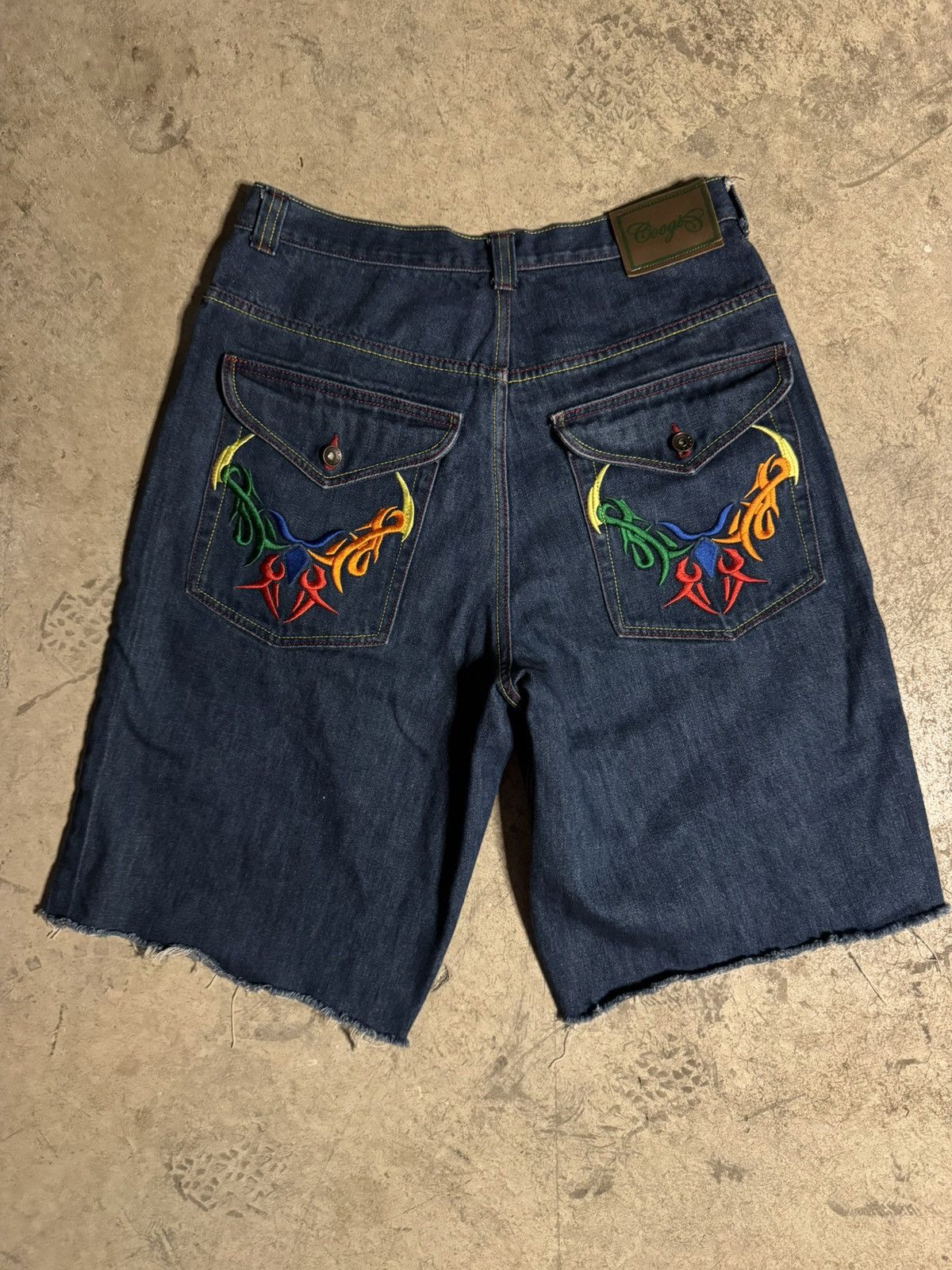 Coogi Vintage Rainbow Embroidered Cooji Jorts Size US 34 / EU 50 - 2 Thumbnail