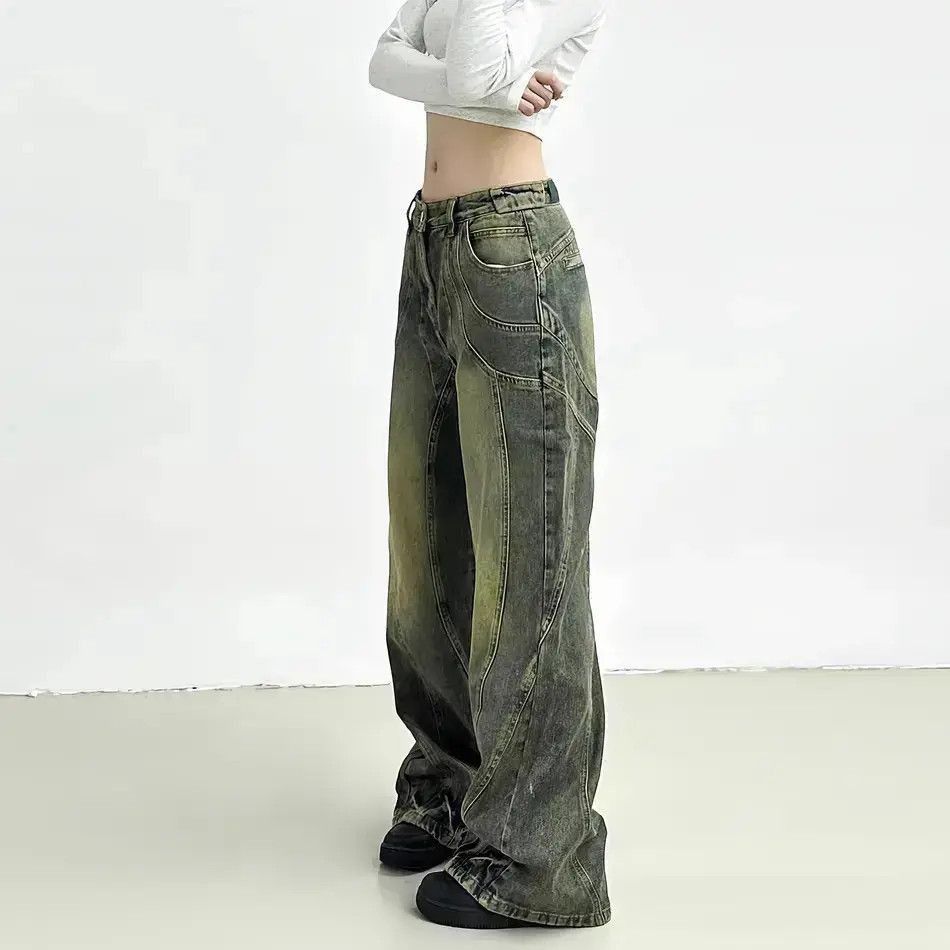 Japanese Brand Retro washed straight leg wide leg jeans Size US 32 / EU 48 - 4 Thumbnail