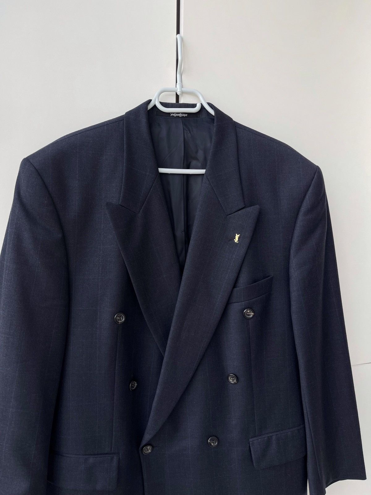 Yves Saint Laurent Vintage Yves Saint Laurent Double Breasted Blazer Size 52R - 2 Thumbnail