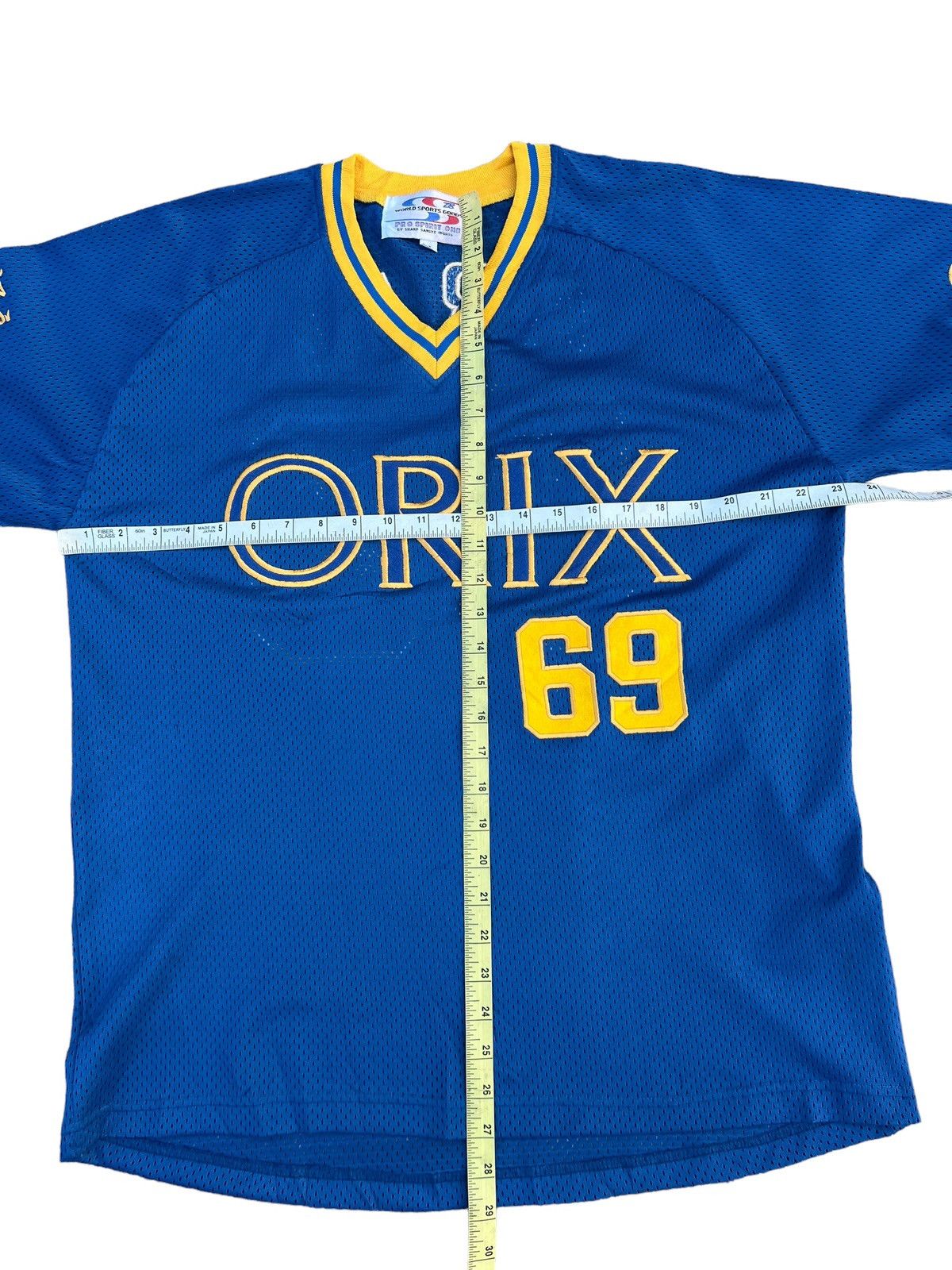 MLB Vintage Orix Blue Wave ARAI #69 Mesh Baseball Jersey Size US L / EU 52-54 / 3 - 2 Thumbnail