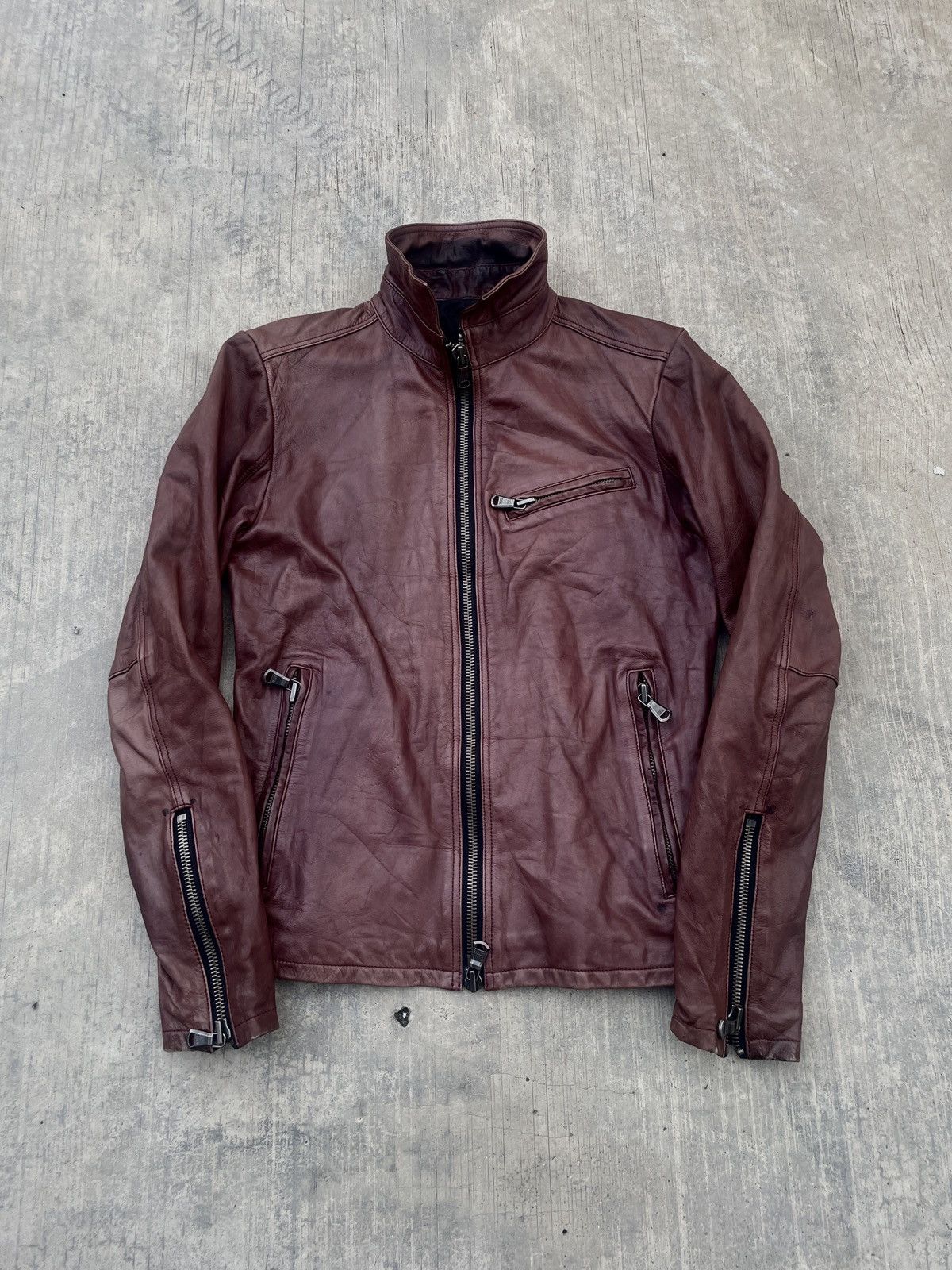 Japanese Brand 💥RARE💥2000s JAPANESE BRAND SHELLAC COWSKIN LEATHER JACKET Size US S / EU 44-46 / 1 - 2 Thumbnail