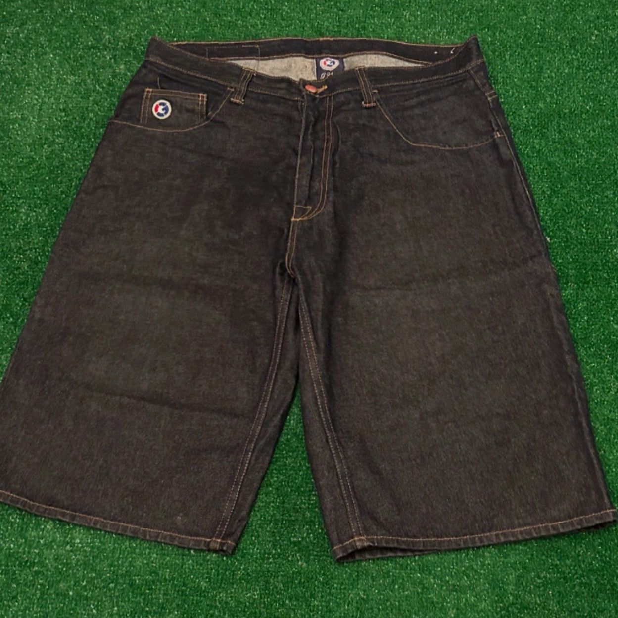 Vintage VINTAGE G Unit Baggy Hip Hop Skater Grunge Jeans Shorts Men 36 Jorts Blue Dark Pockets Y2K JNCO Size US 36 / EU 52 - 5 Thumbnail