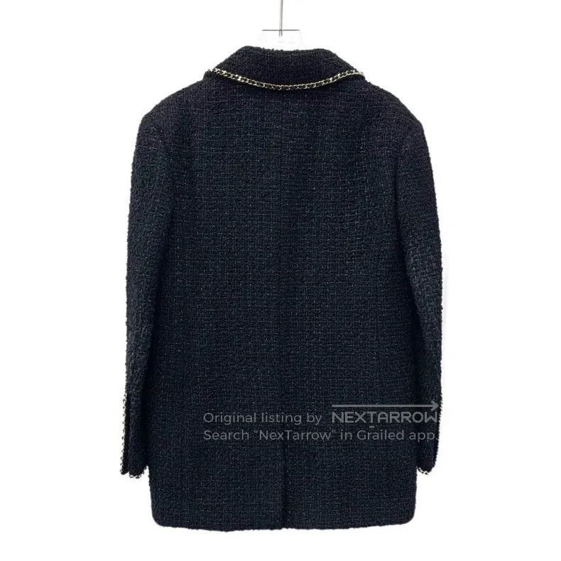 Chanel Chanel 23B Wool Tweed Double-Breasted Coat. Size US XXS / EU 40 - 2 Thumbnail