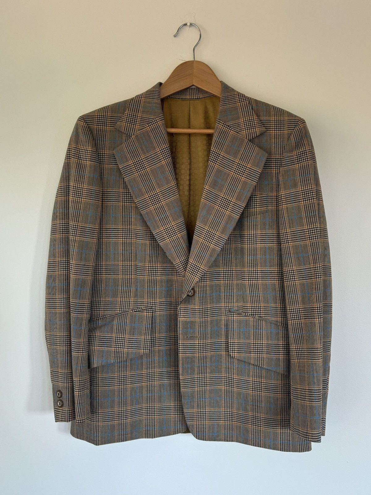 Savile Row × Vintage Vintage Plaid Blazer 70s Savile Row Sports Coat Union Made Size 34S - 2 Thumbnail
