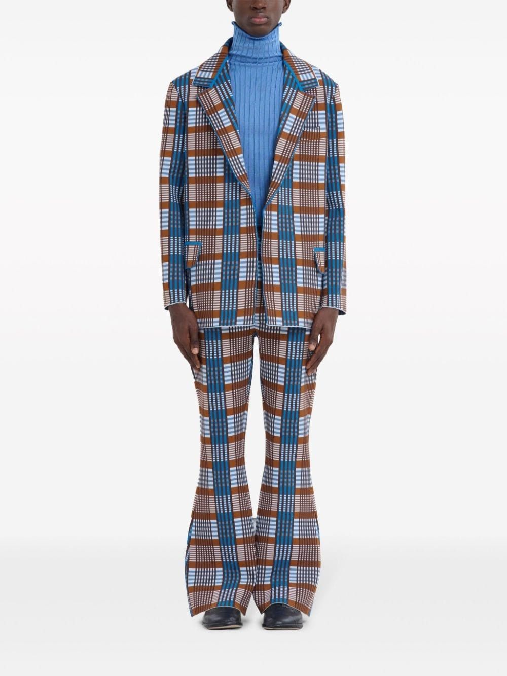 Marni oc11z0525 Plaid-Check Single-Breasted Blazer in Multicolor Size US S / EU 44-46 / 1 - 2 Thumbnail