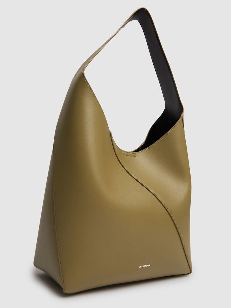 Jil Sander o1w1db10825 Size: OS / Leather Shoulder Bag in Khaki Size ONE SIZE - 3 Thumbnail
