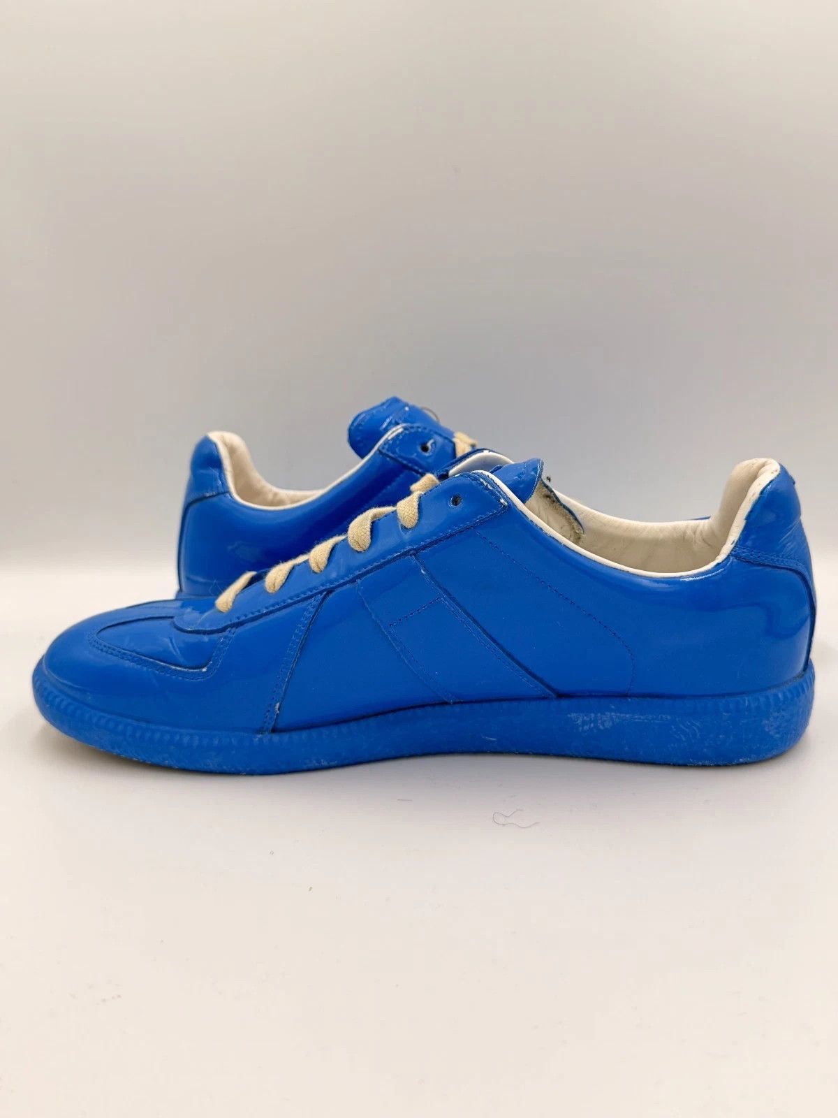 Maison Margiela Maison Margiela Replica German Army Trainer Blue Patent GAT Size US 9 / EU 42 - 6 Thumbnail