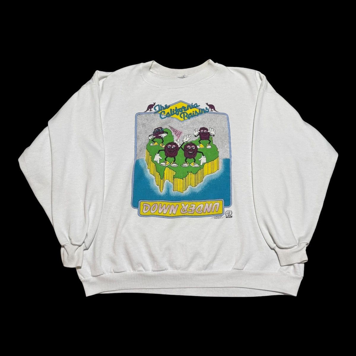 Vintage 80s The California Raisins Down Under Sweatshirt Mens S Boxy Size US S / EU 44-46 / 1 - 1 Thumbnail
