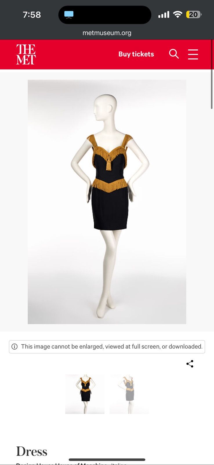 Moschino Moschino Couture SS89 Navy Curtain Fringe Mini Dress Size S / US 4 / IT 40 - 3 Thumbnail