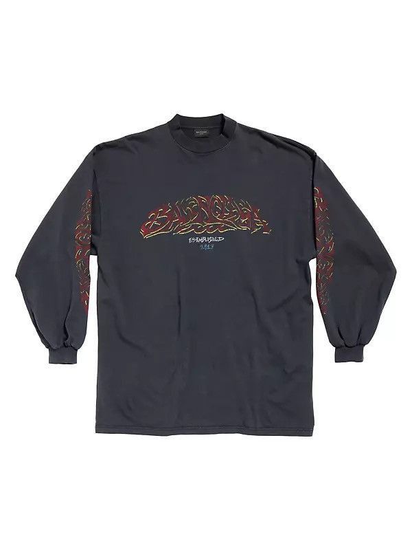 Balenciaga Offshore Long Sleeve Oversized T-Shirt