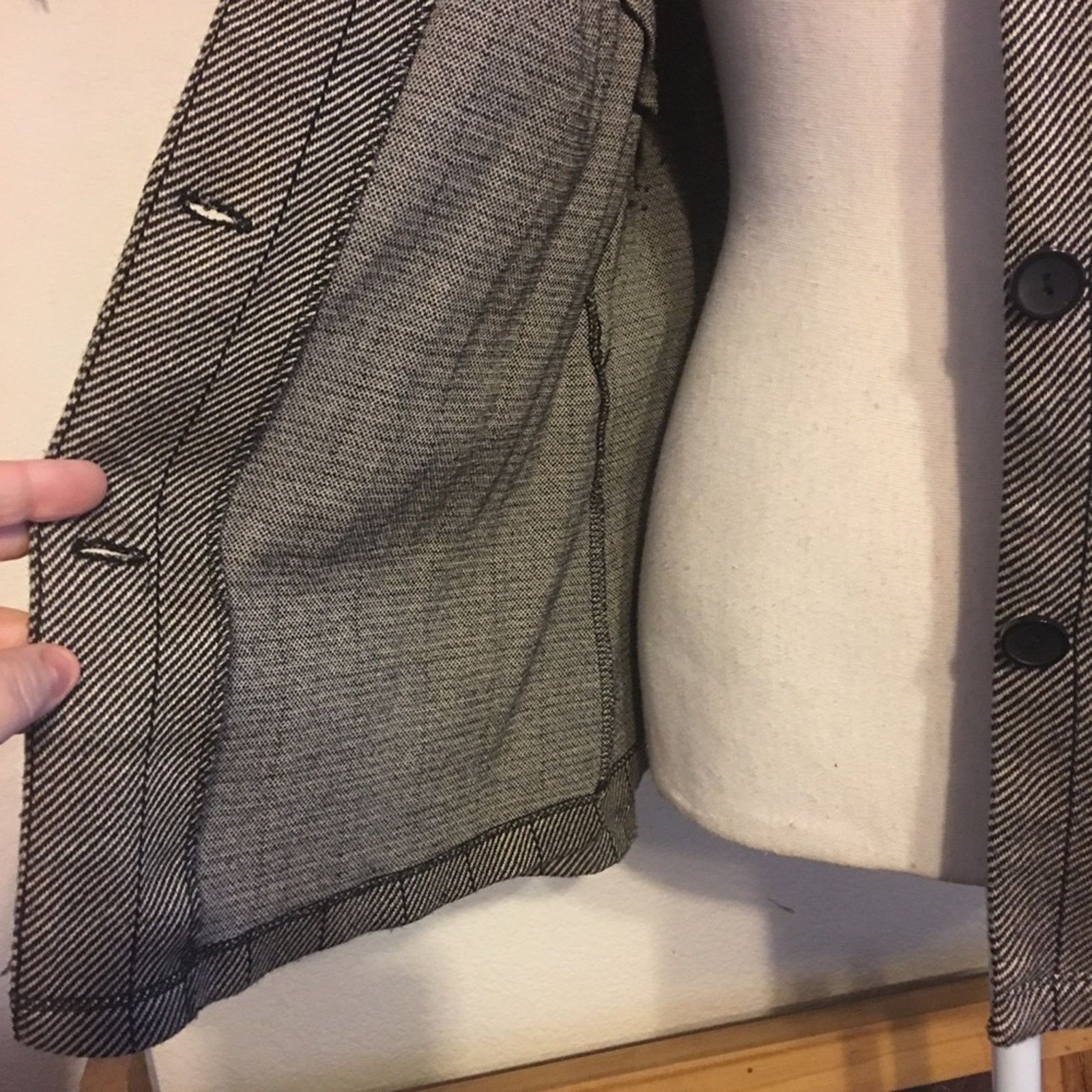 Vintage Ingredients tan/black pattern button front jacket Size S / US 4 / IT 40 - 6 Thumbnail