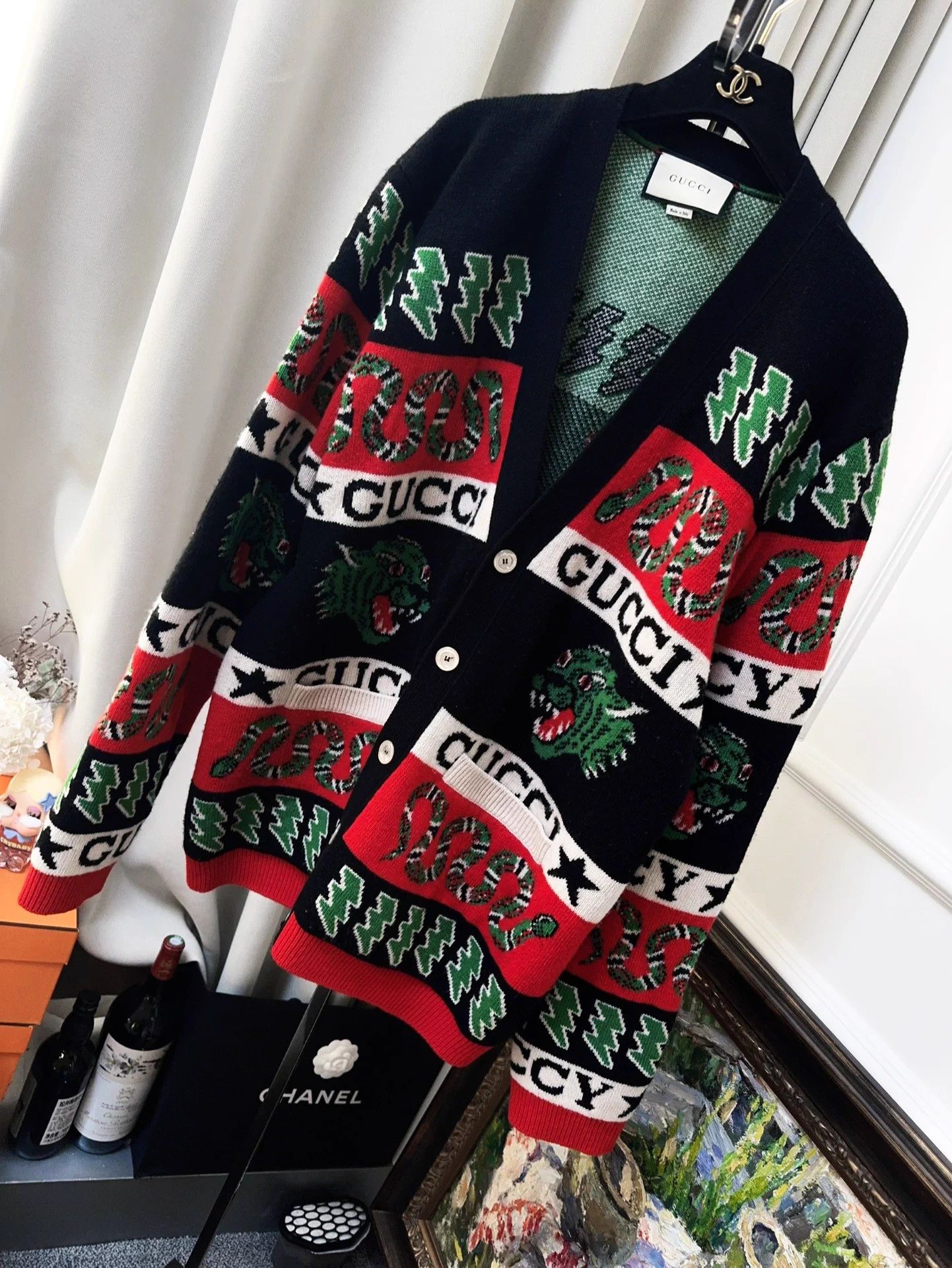 Gucci Gucci Animal Print All Over Knit Cardigan Size M Size M / US 6-8 / IT 42-44 - 1 Thumbnail