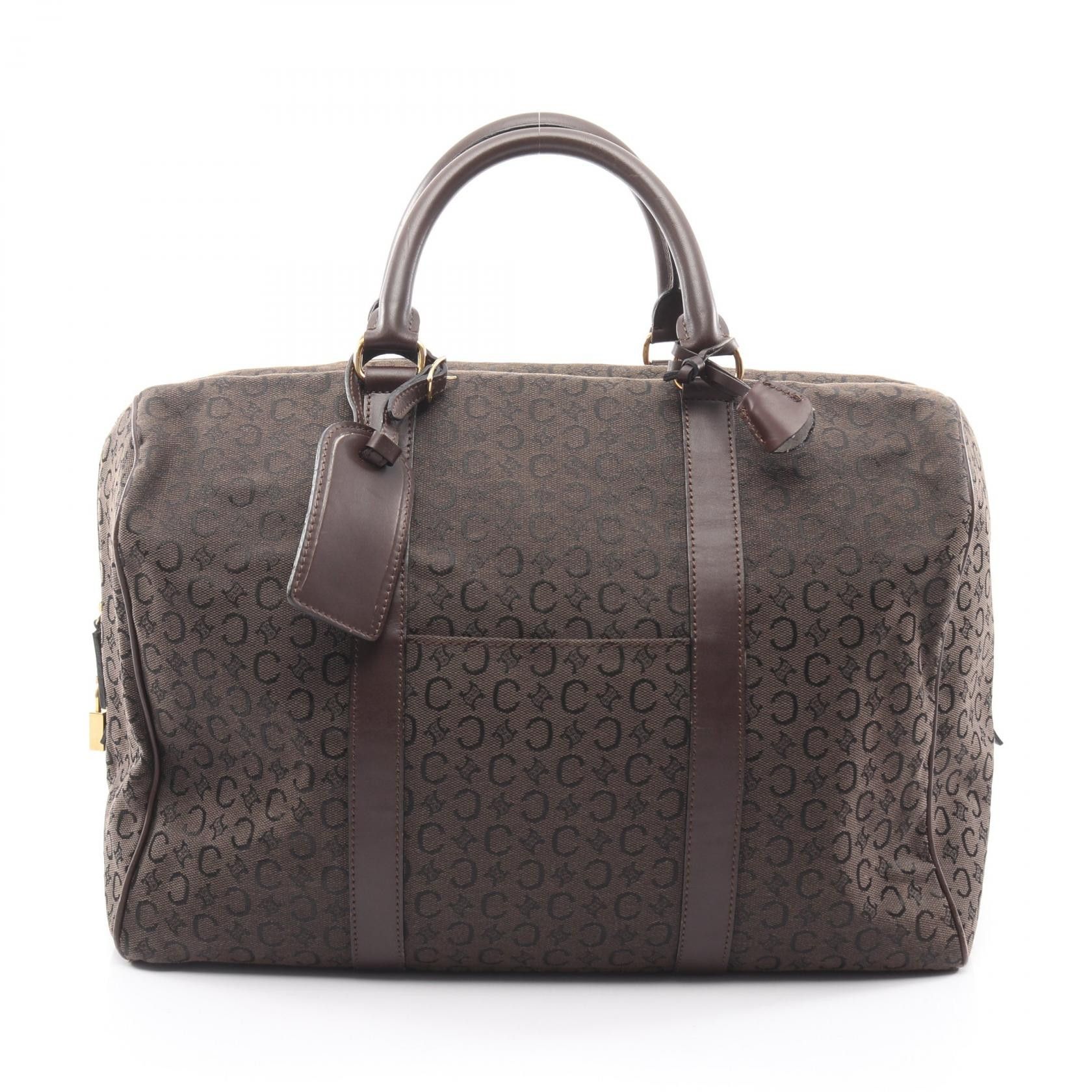 Celine Celine CELINE C Sulky Canvas Leather Boston Bag Leather Travel Bag DUTY FREE for USA Size ONE SIZE - 1 Thumbnail