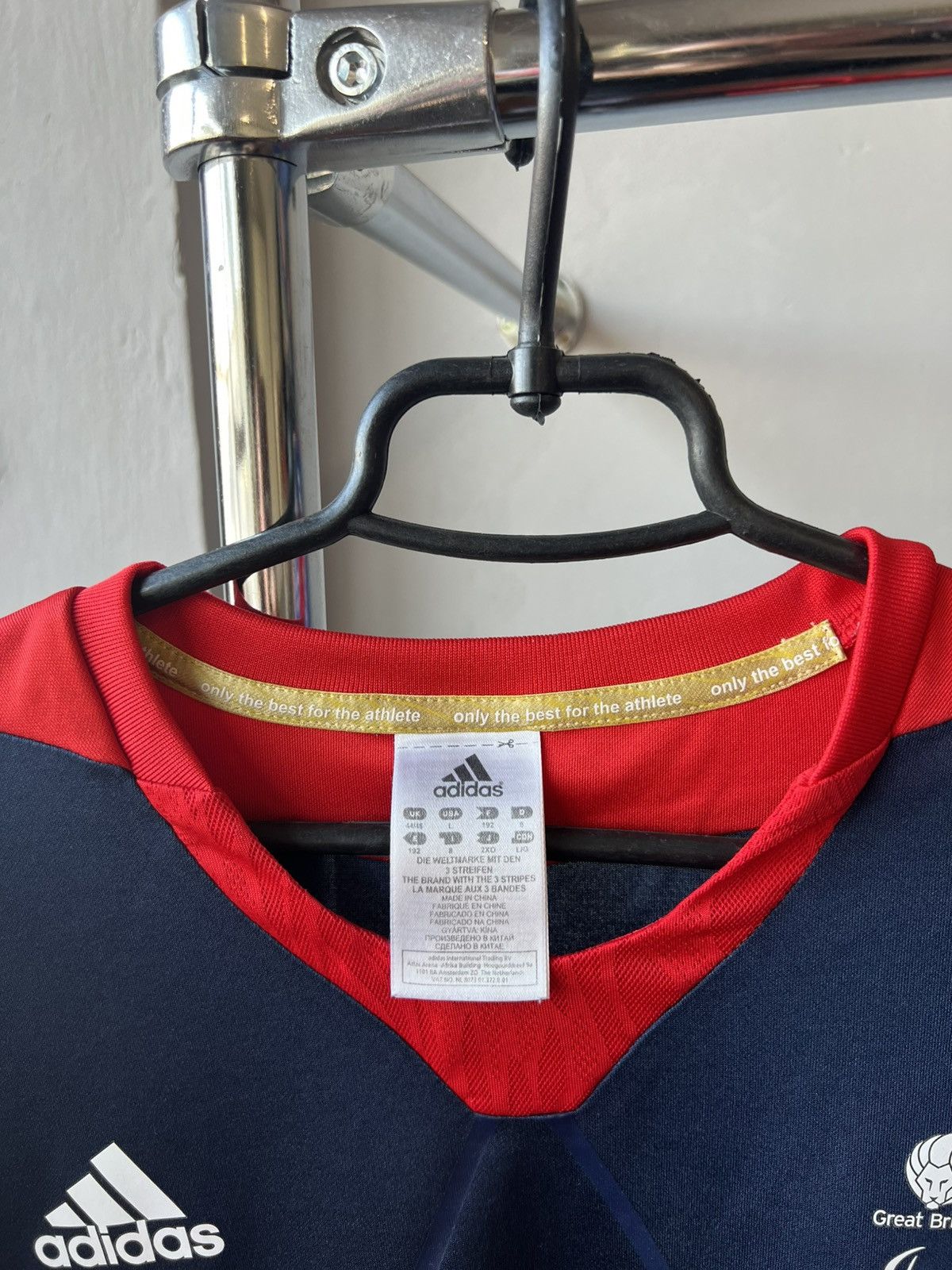 Adidas 2012 LONDON OLYMPIC GAMES GREAT BRITAIN TRAININGJERSEY SHIRT Size US L / EU 52-54 / 3 - 8 Thumbnail