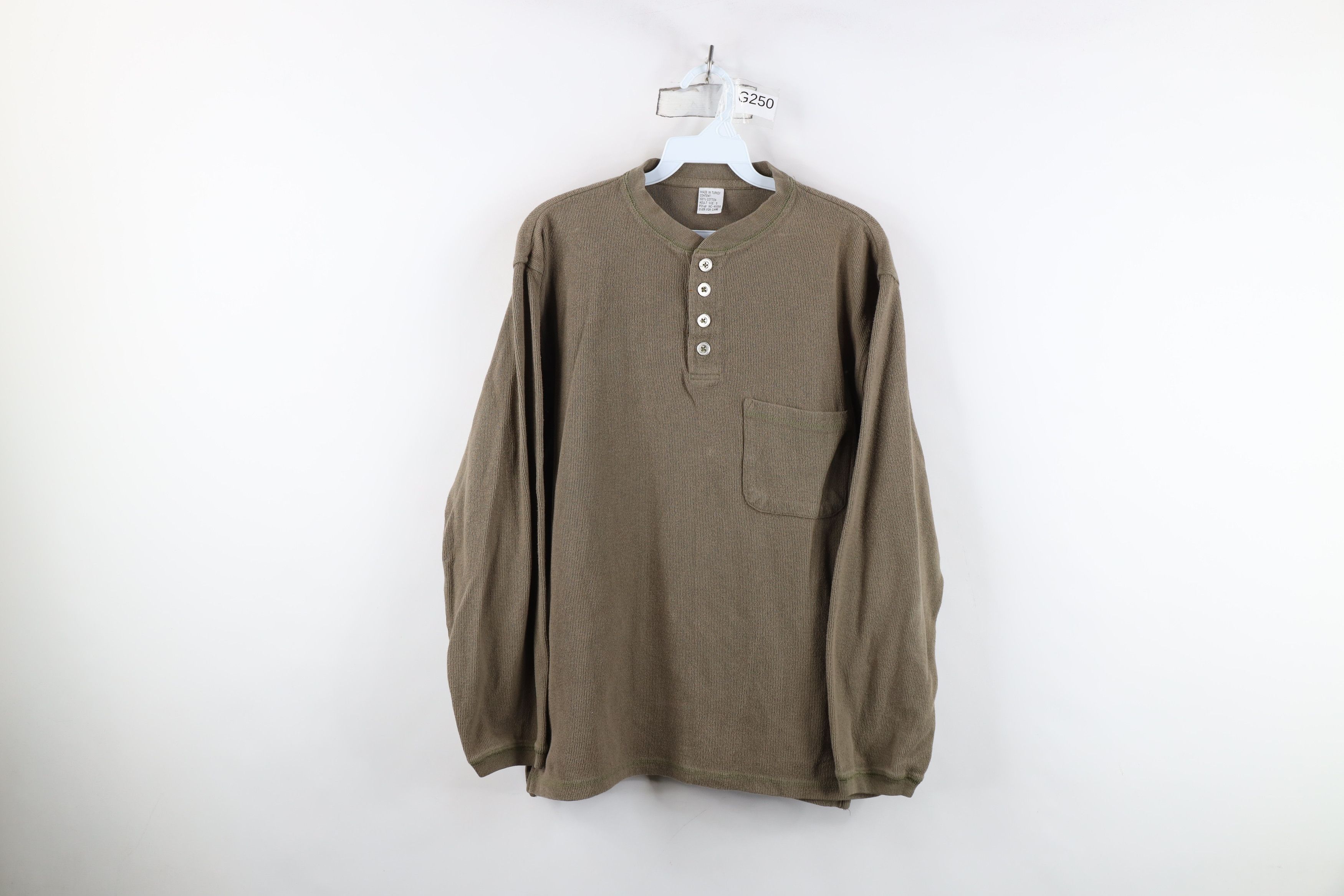Vintage Vintage 90s Streetwear Ribbed Long Sleeve Henley T-Shirt Size US S / EU 44-46 / 1 - 1 Thumbnail