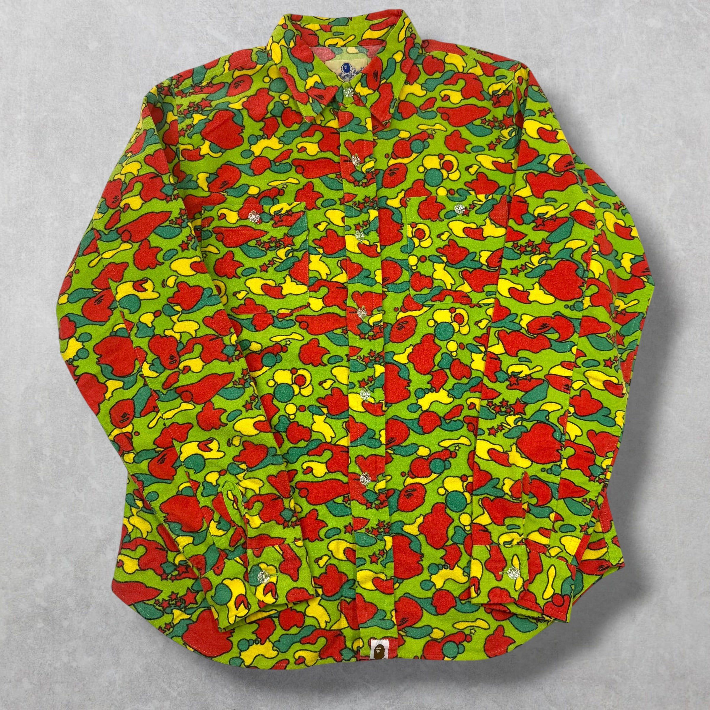 Bape Bape Psyche Camo Button Up M Size US M / EU 48-50 / 2 - 1 Thumbnail